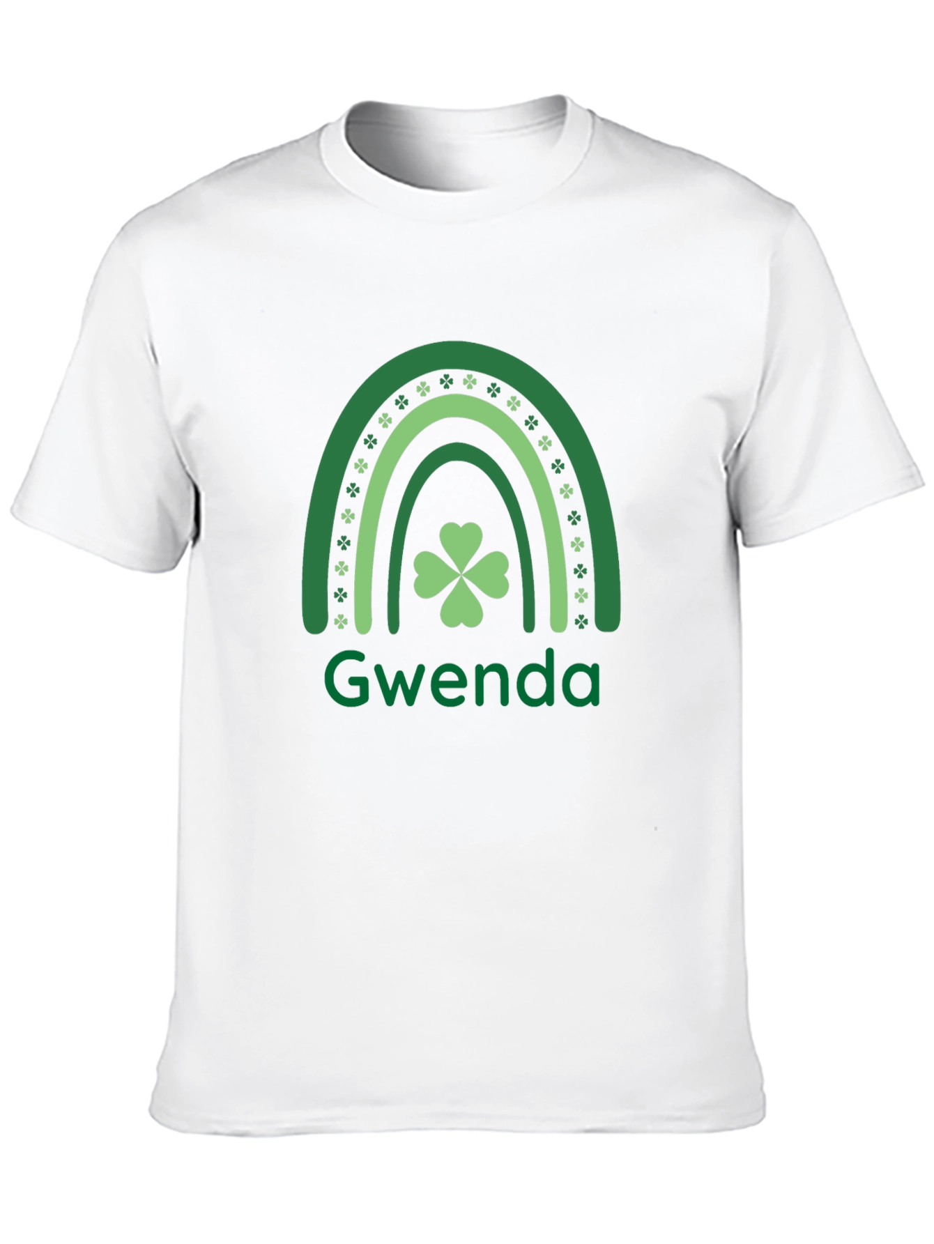 St. Patricks Day Gwenda Shamrock Rainbow T-Shirt