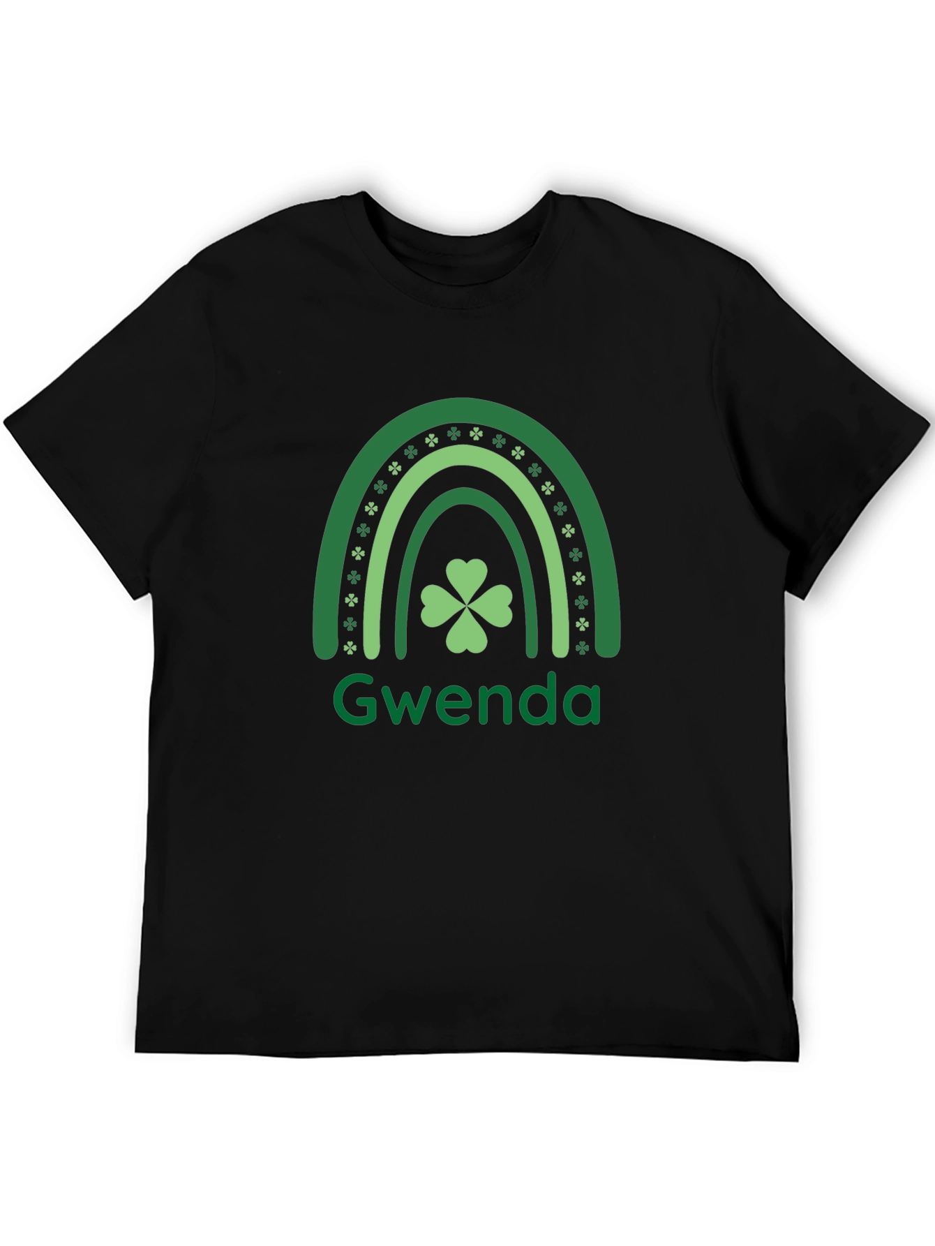 St. Patricks Day Gwenda Shamrock Rainbow T-Shirt