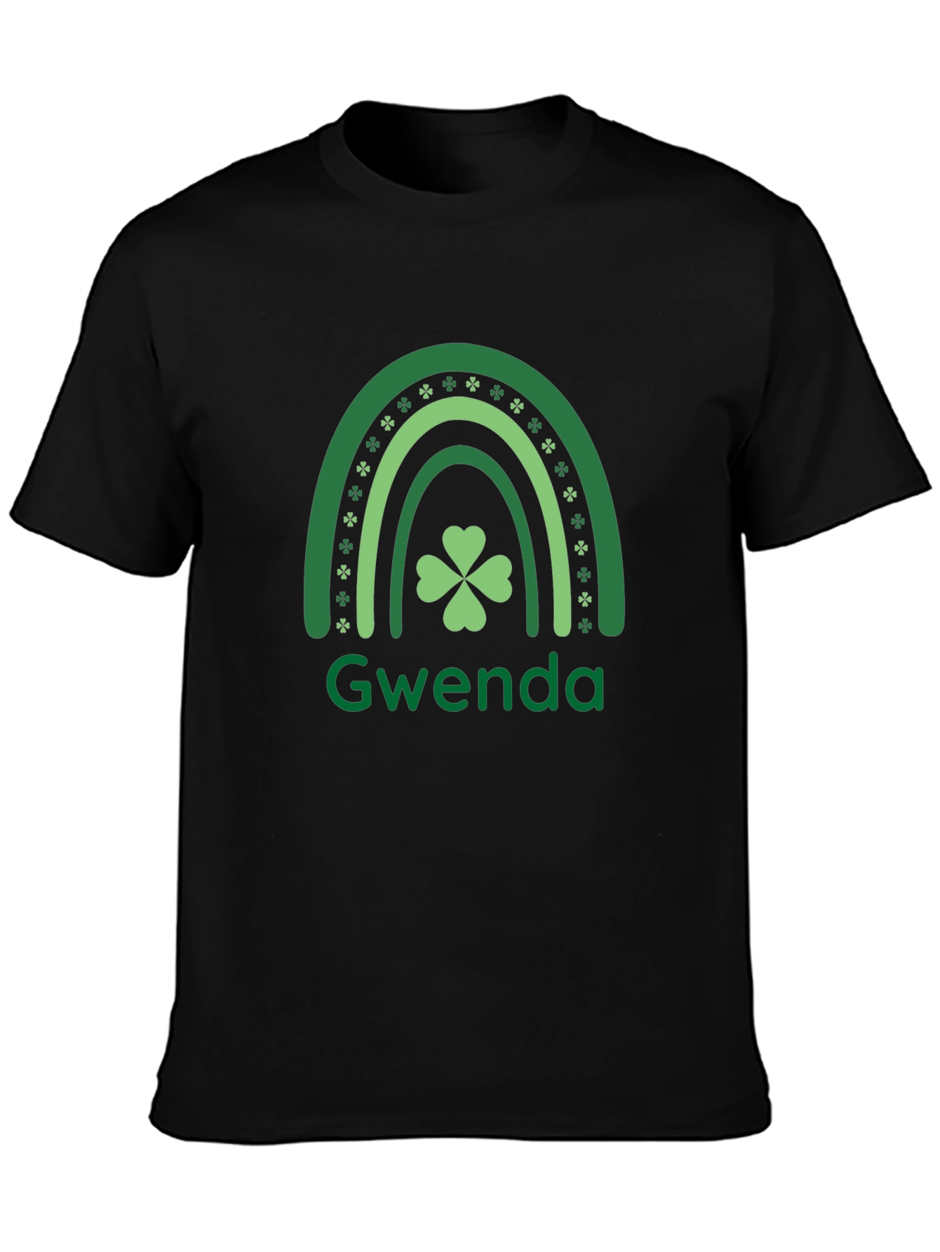 St. Patricks Day Gwenda Shamrock Rainbow T-Shirt