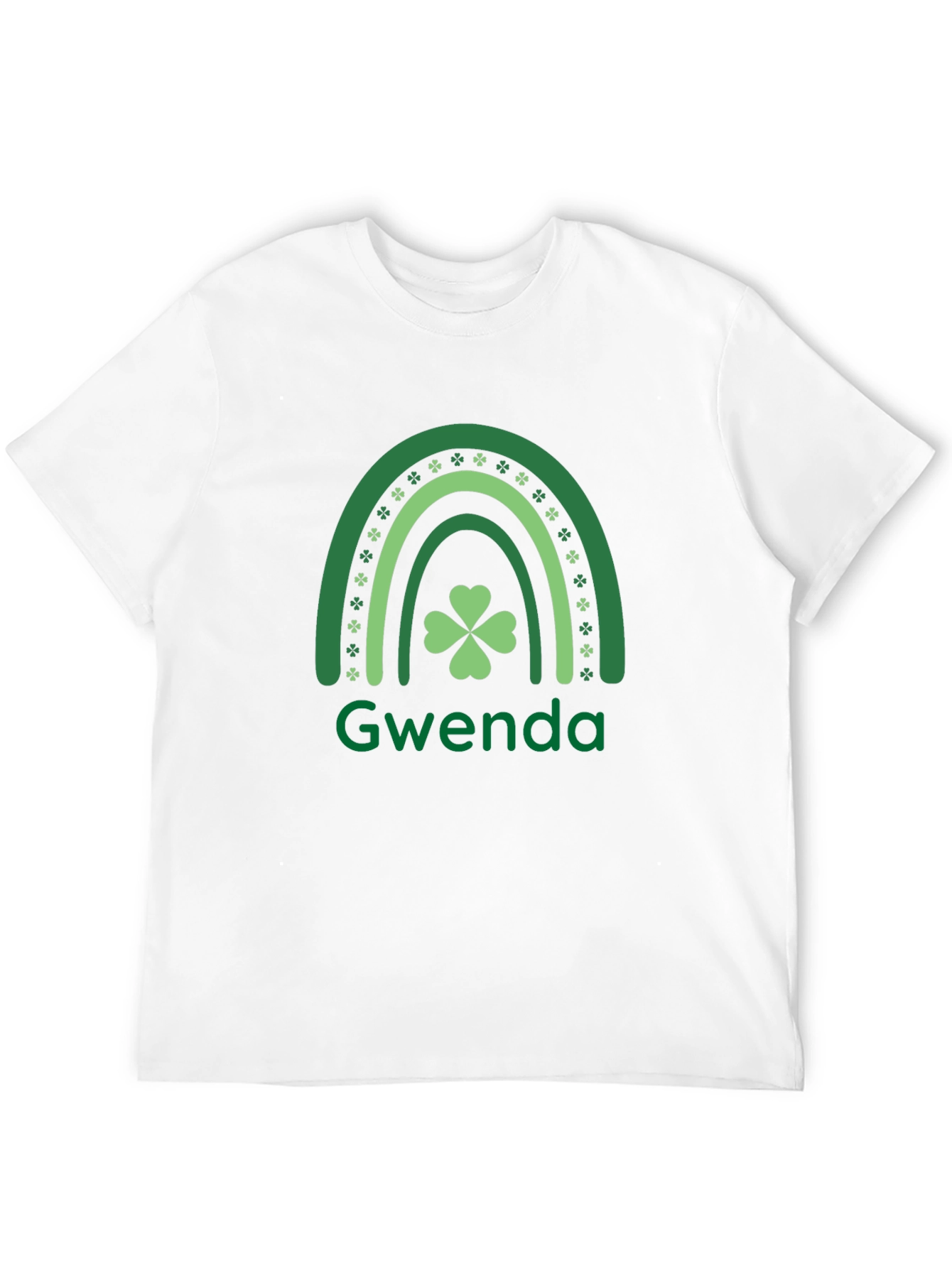 St. Patricks Day Gwenda Shamrock Rainbow T-Shirt