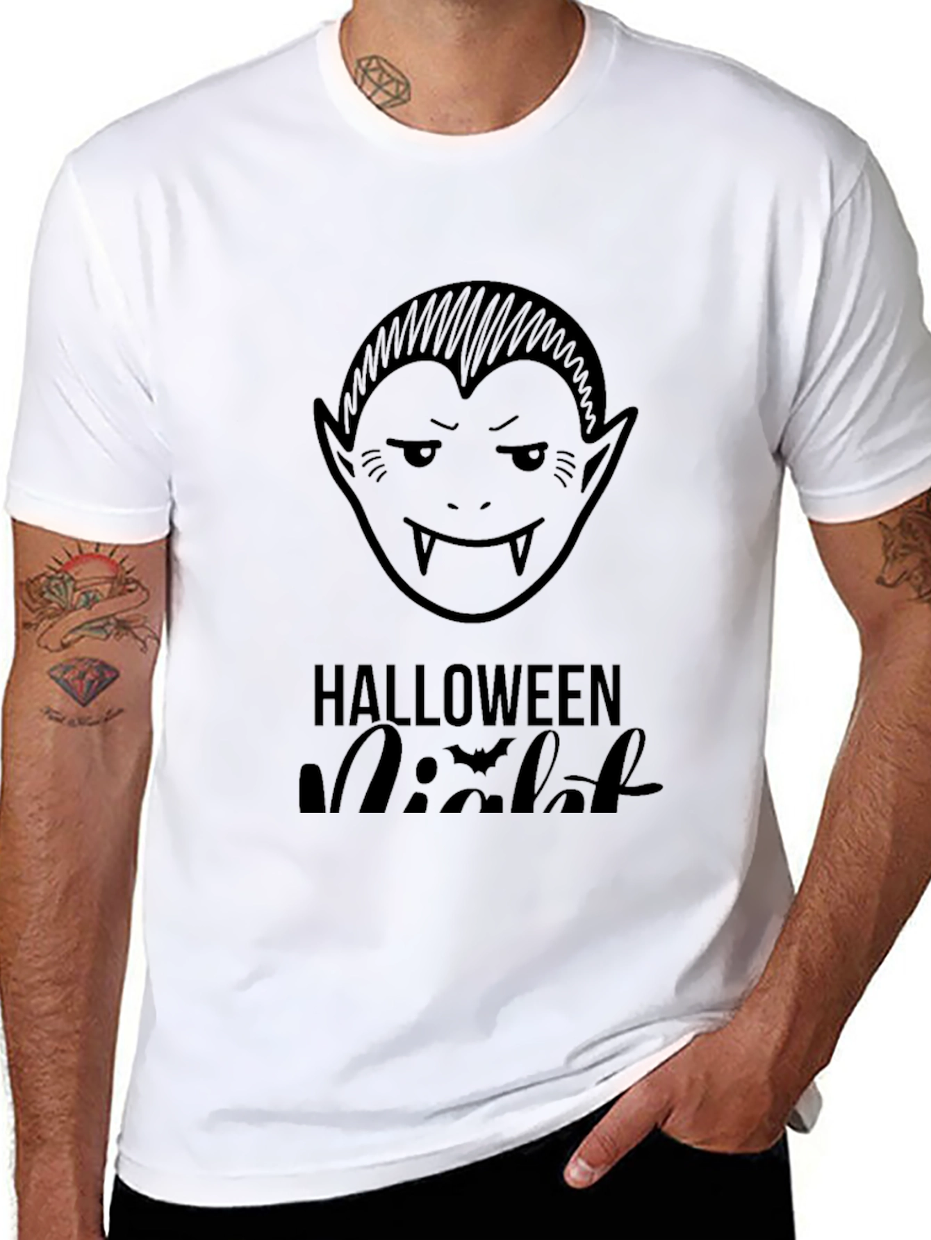 Halloween Night Vampire Graphic Tee