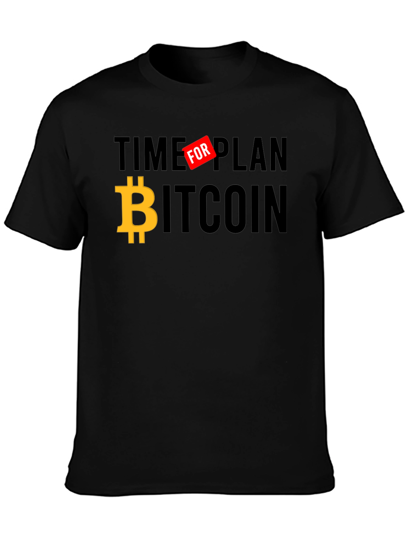Time for Bitcoin Black Graphic T-Shirt