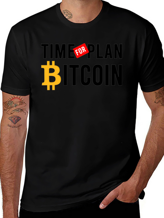 Time for Bitcoin Black Graphic T-Shirt