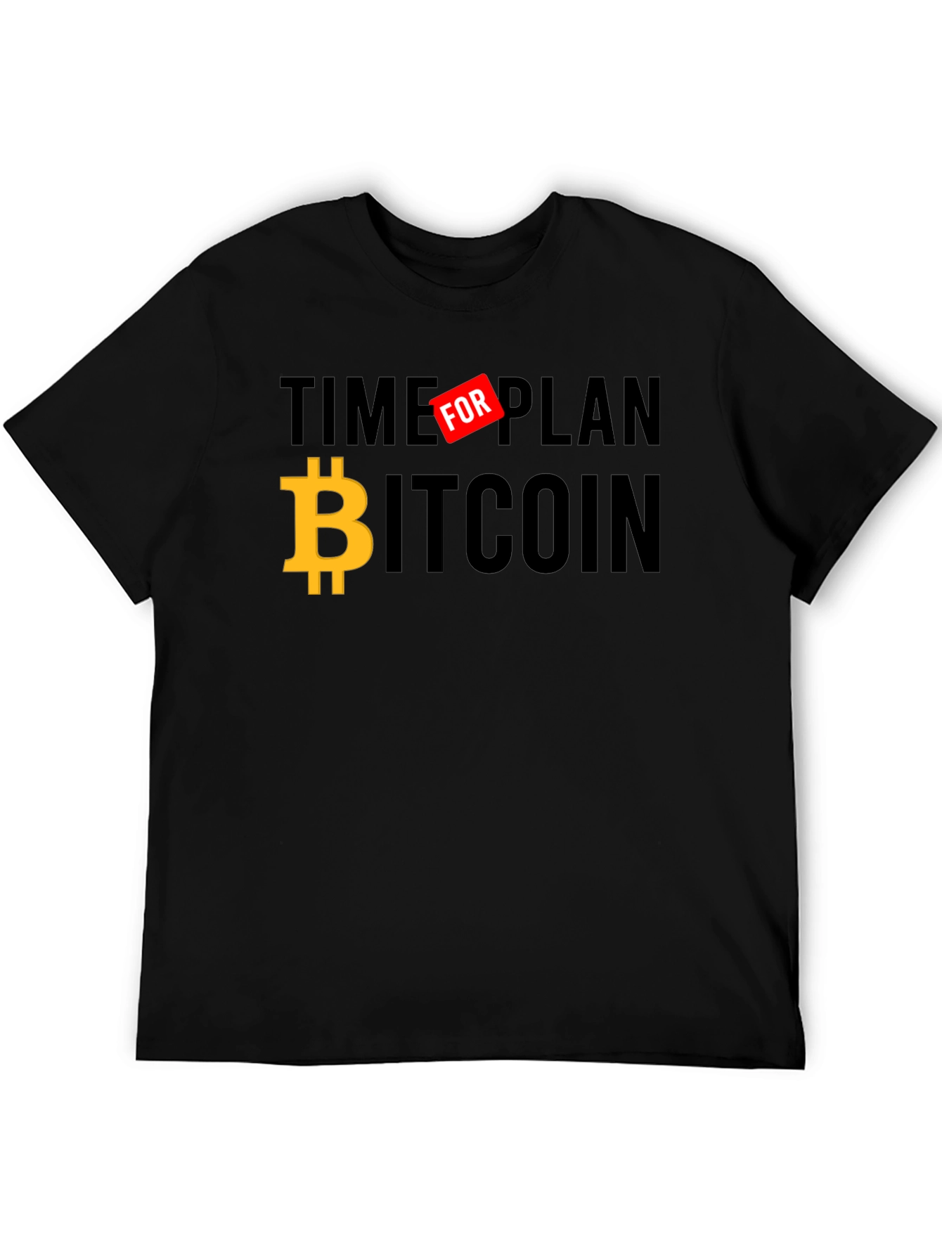 Time for Bitcoin Black Graphic T-Shirt