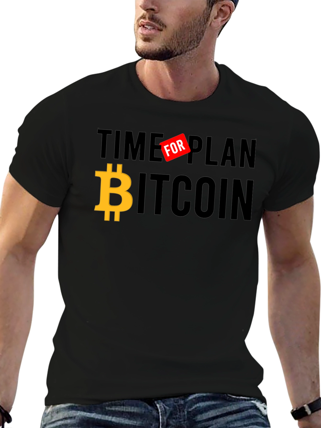 Time for Bitcoin Black Graphic T-Shirt