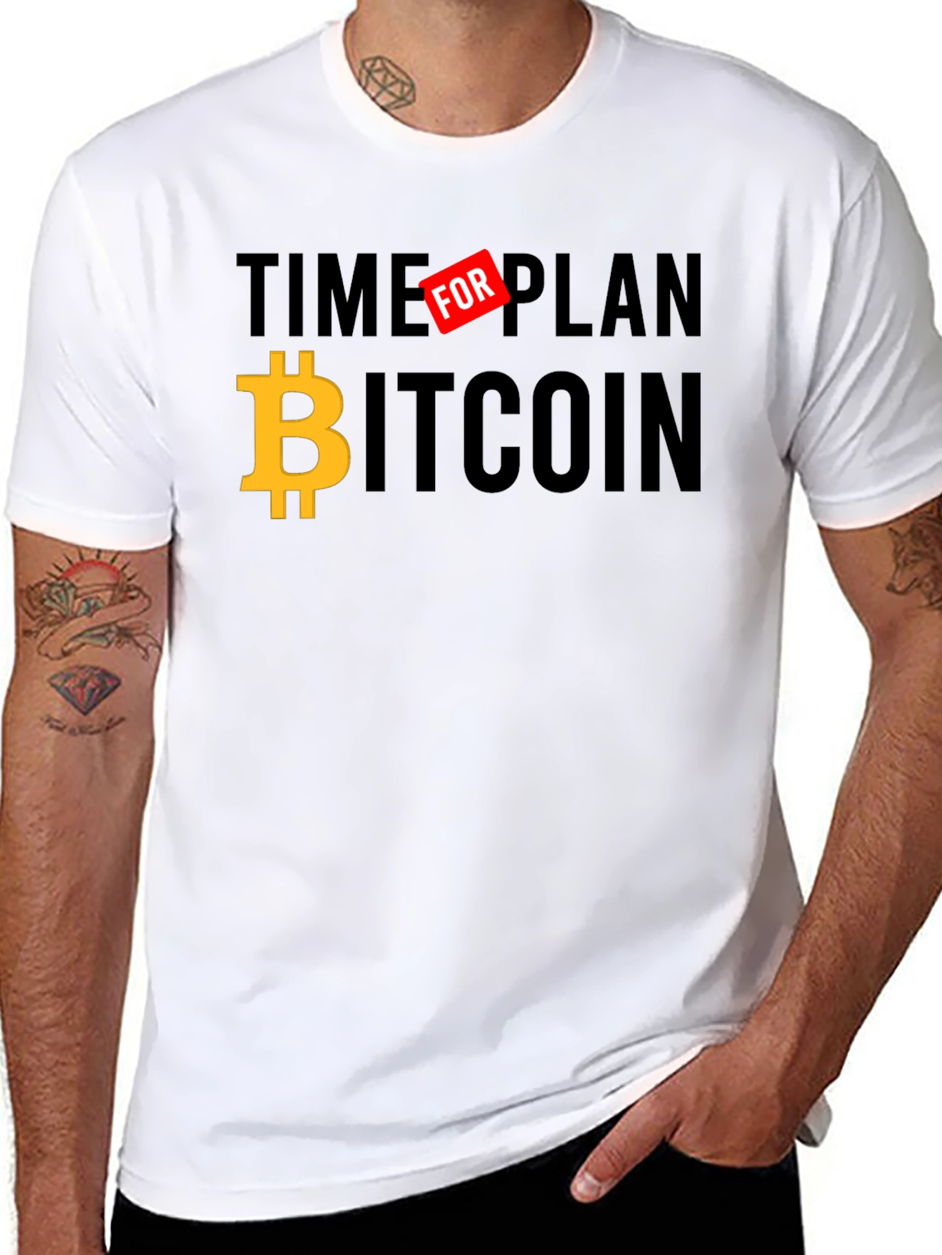 Time for Bitcoin Black Graphic T-Shirt