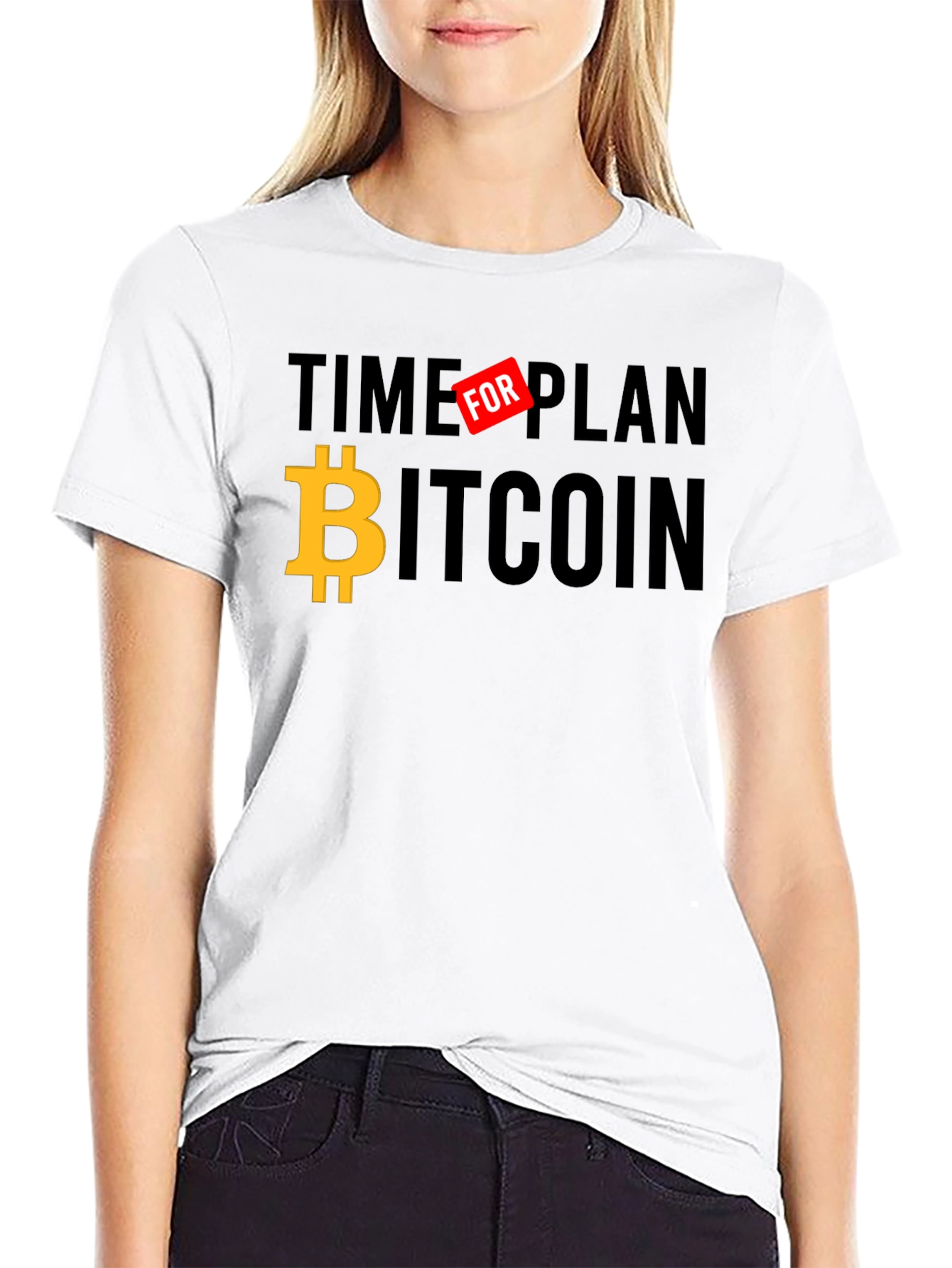 Time for Bitcoin Black Graphic T-Shirt