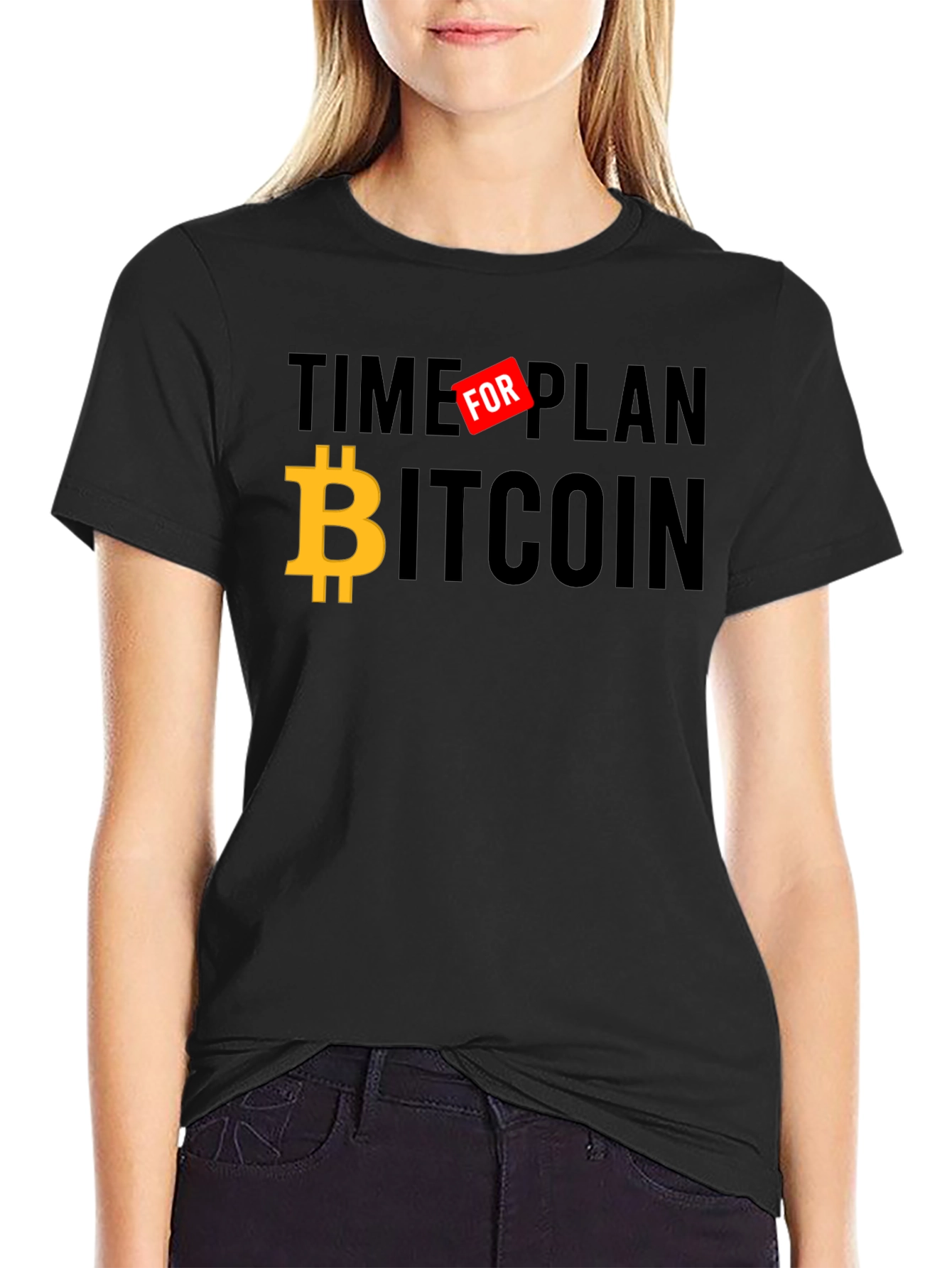 Time for Bitcoin Black Graphic T-Shirt