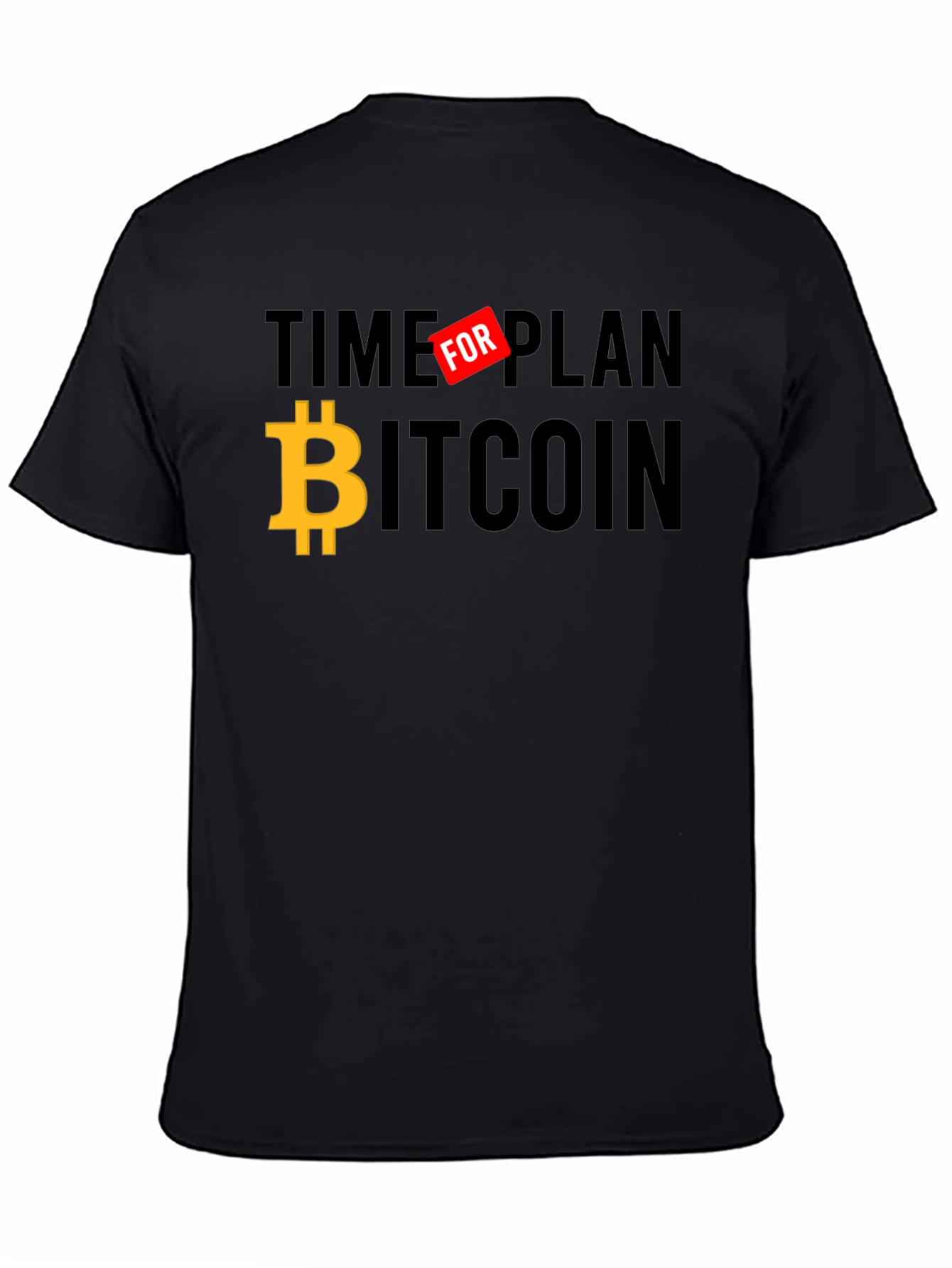 Time for Bitcoin Black Graphic T-Shirt