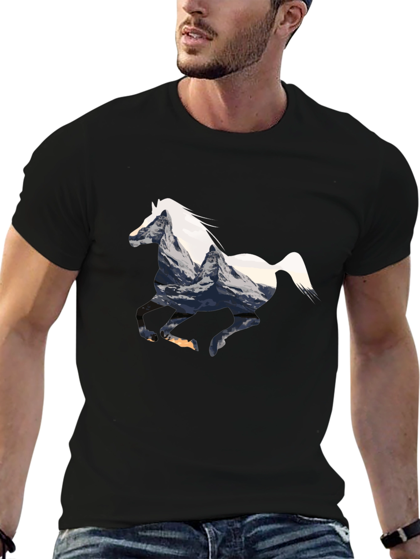 Horse Mountain Graphic Tee - Black