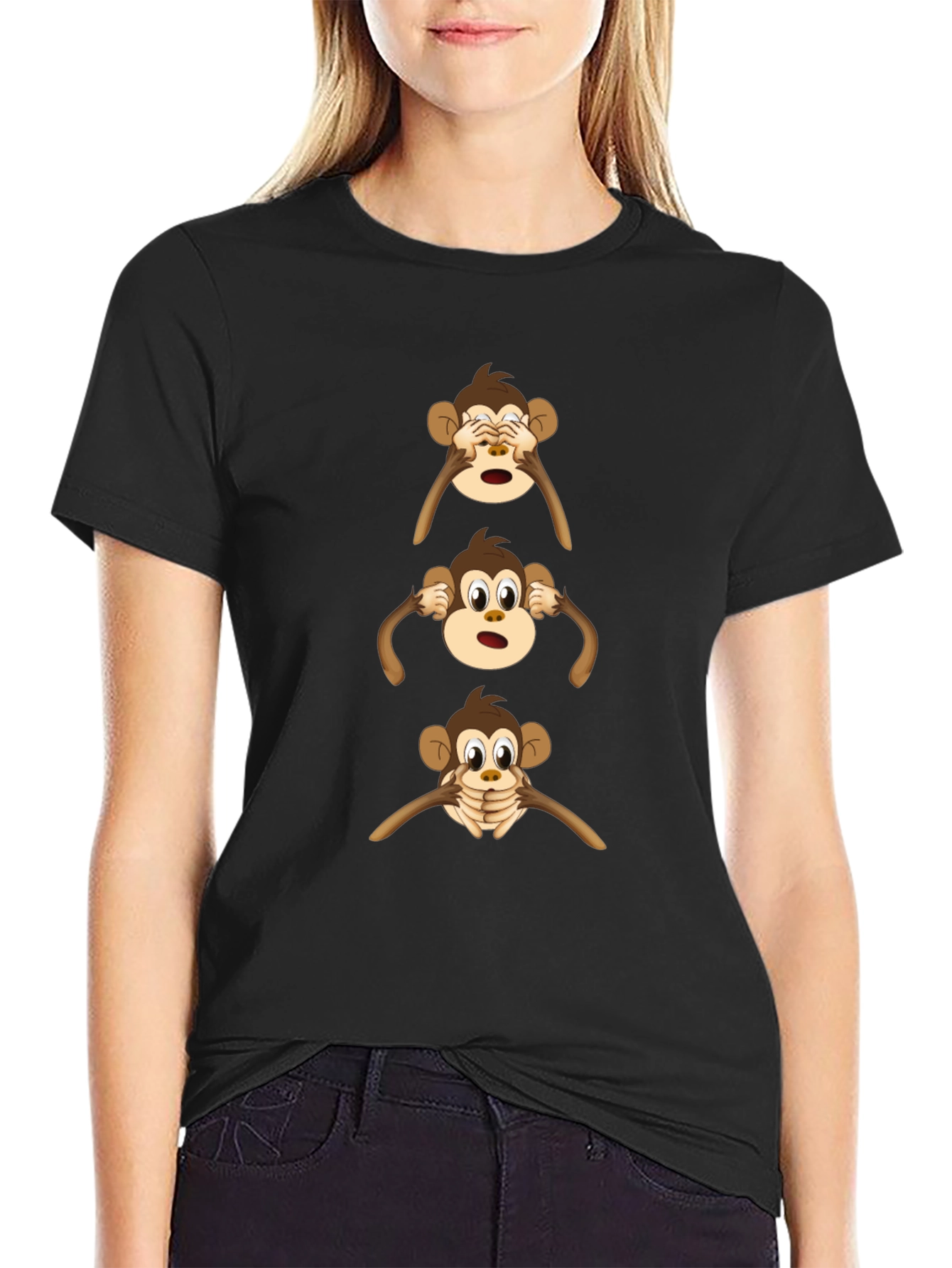 Hear See Speak No Evil Monkey Graphic Tee