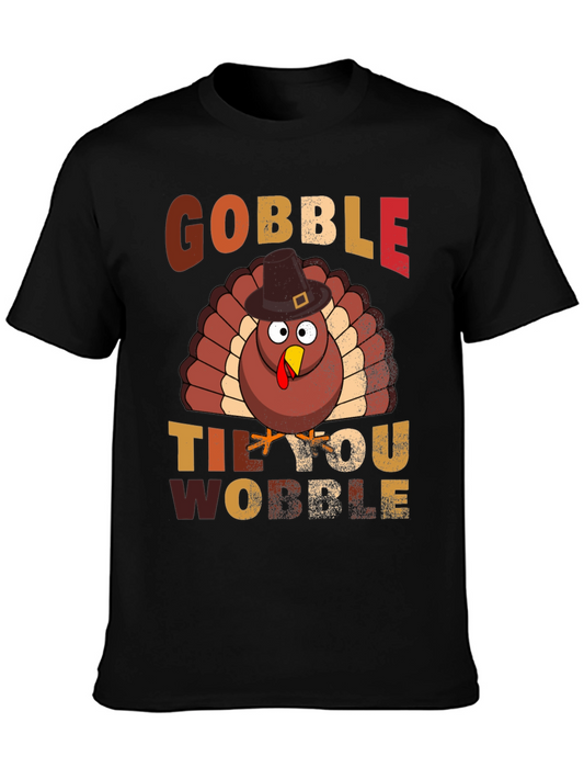 Gobble Til You Wobble Thanksgiving Turkey T-Shirt