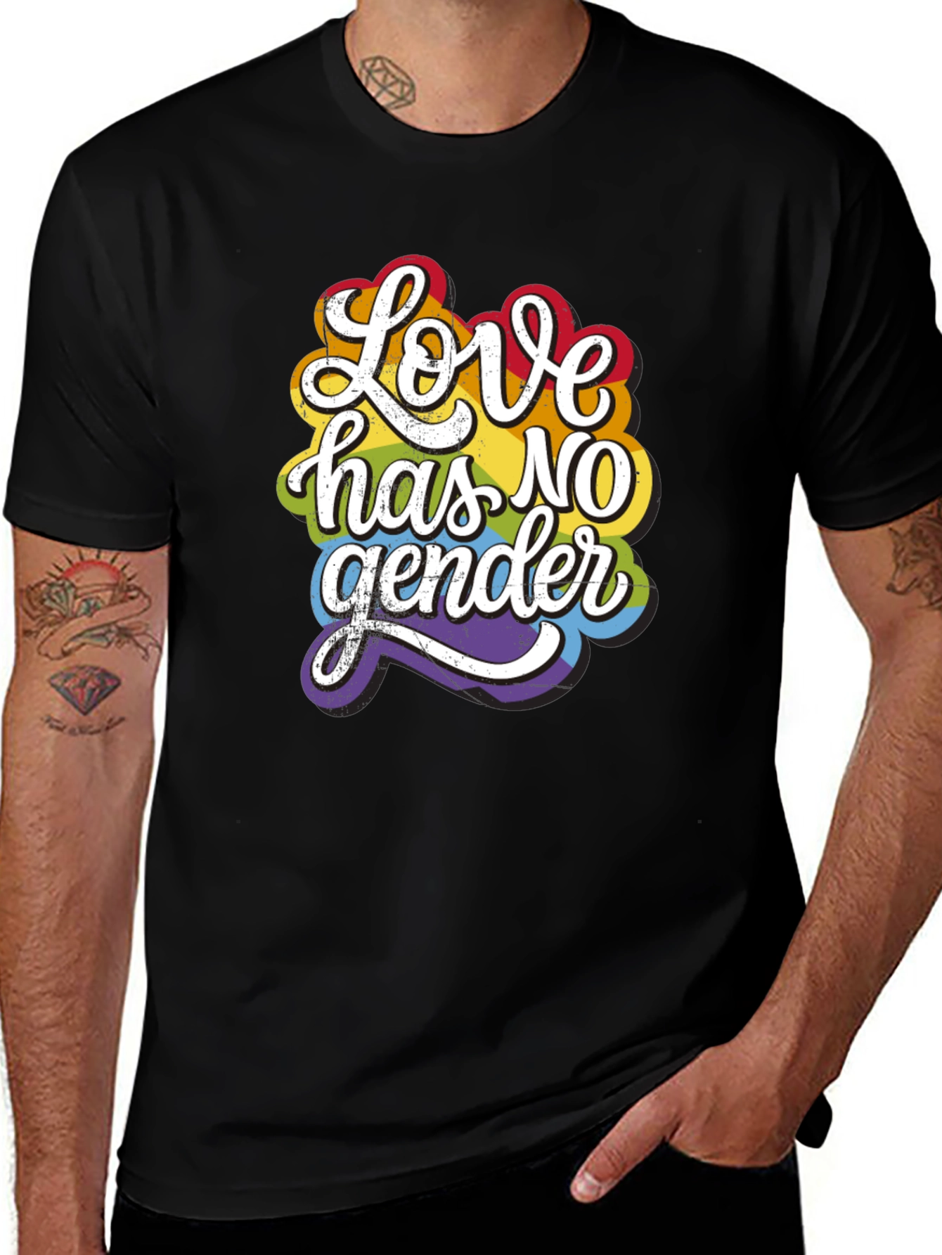 Love Has No Gender Rainbow Graphic Tee
