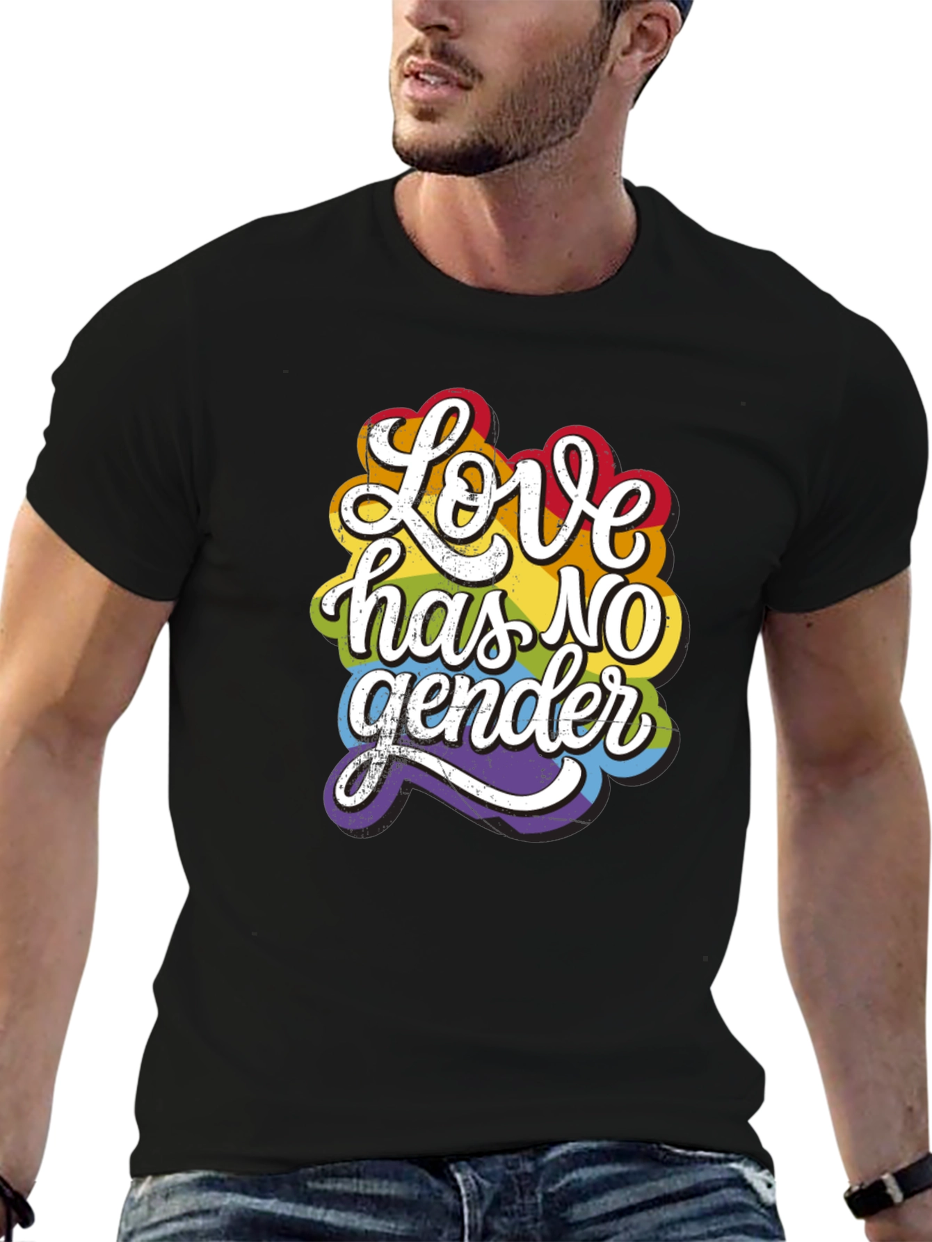 Love Has No Gender Rainbow Graphic Tee