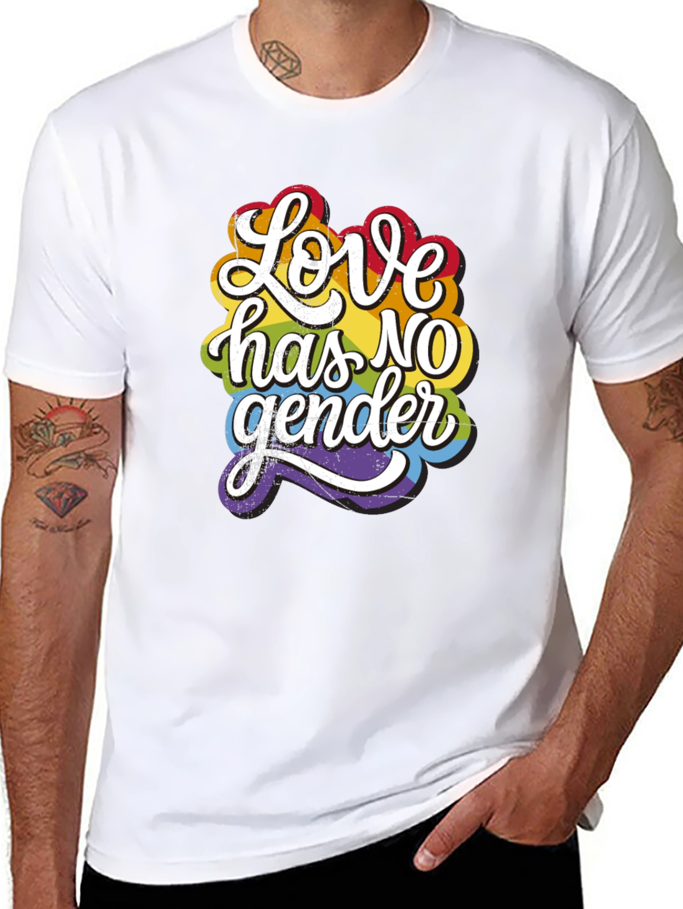 Love Has No Gender Rainbow Graphic Tee