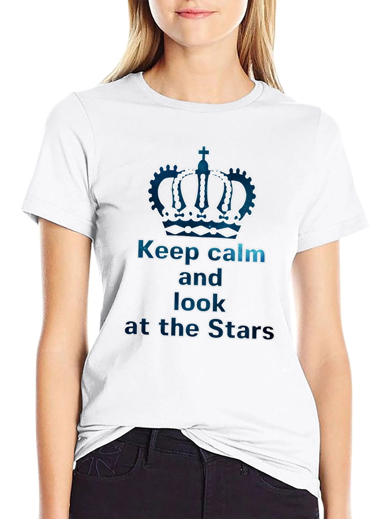 Keep Calm and Look at the Stars Graphic Tee