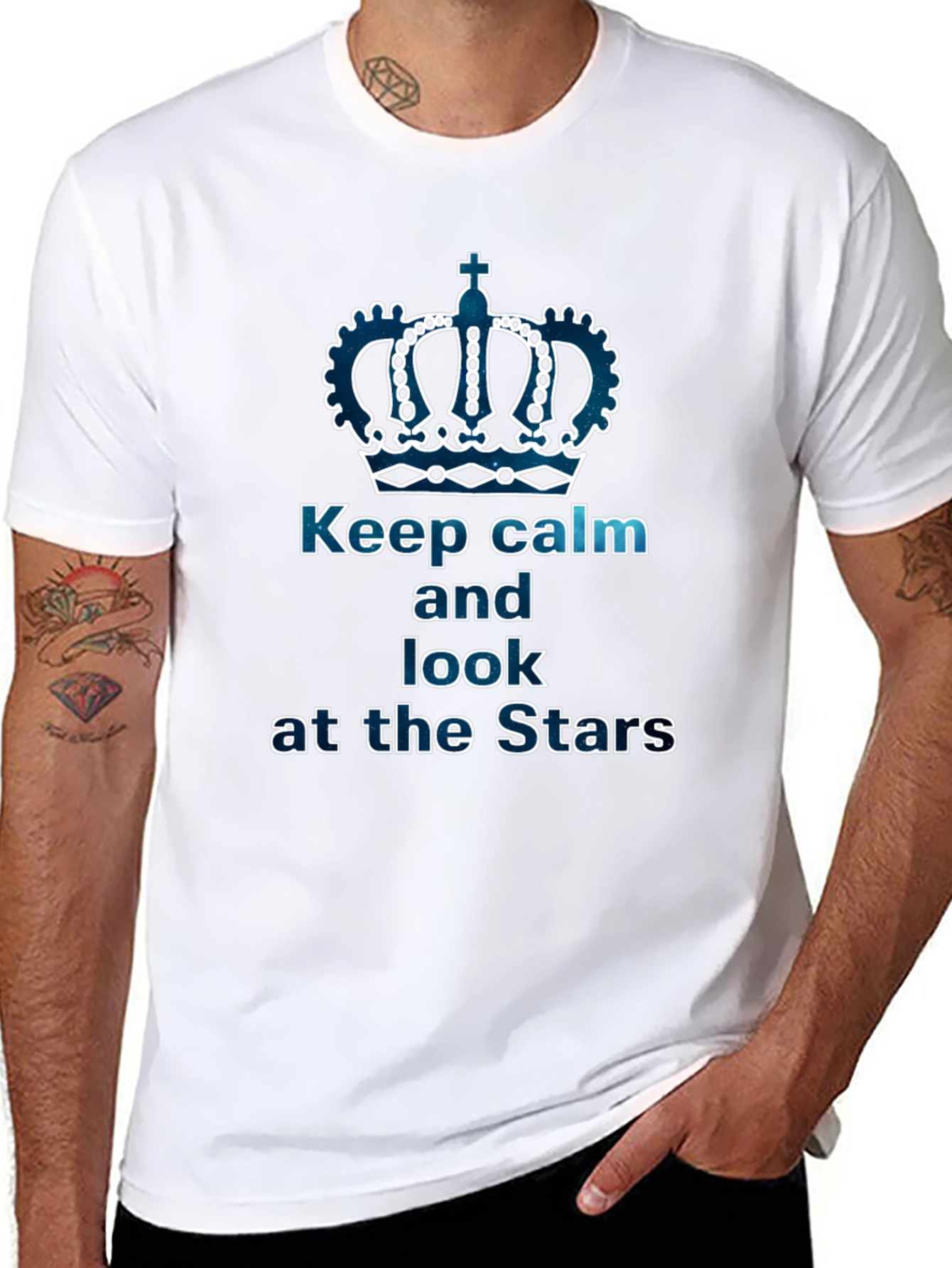Keep Calm and Look at the Stars Graphic Tee