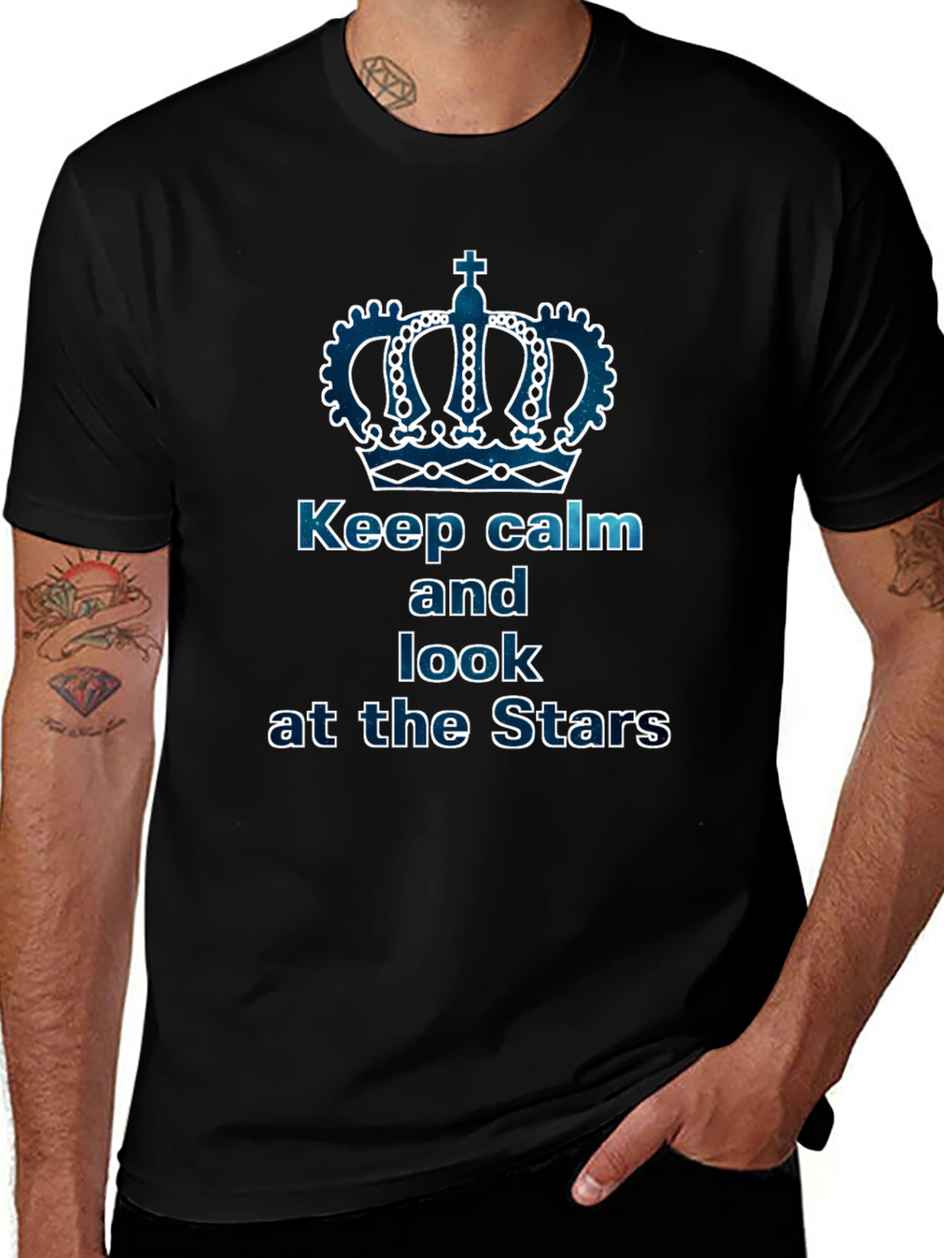Keep Calm and Look at the Stars Graphic Tee