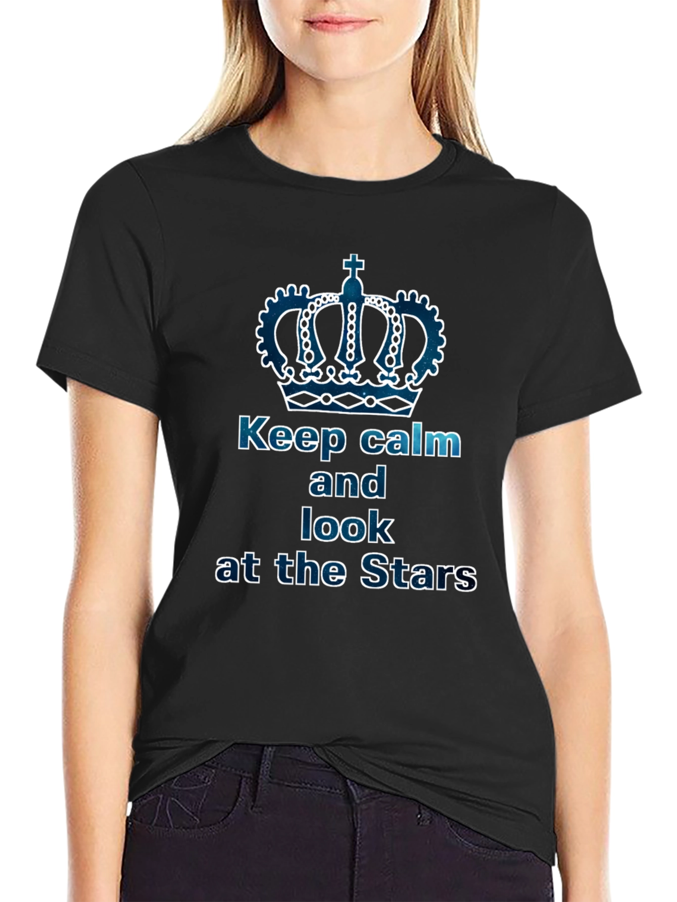 Keep Calm and Look at the Stars Graphic Tee