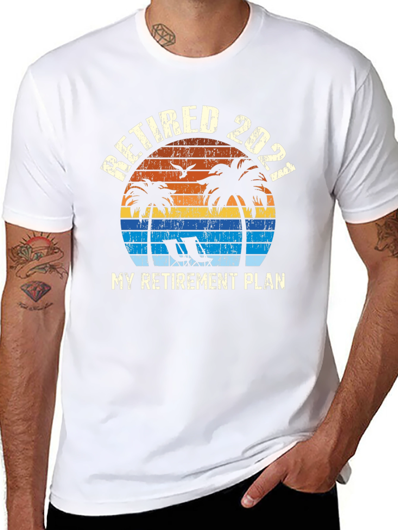 Retired 2021 T-Shirt - Beach Retirement Plan Graphic Tee
