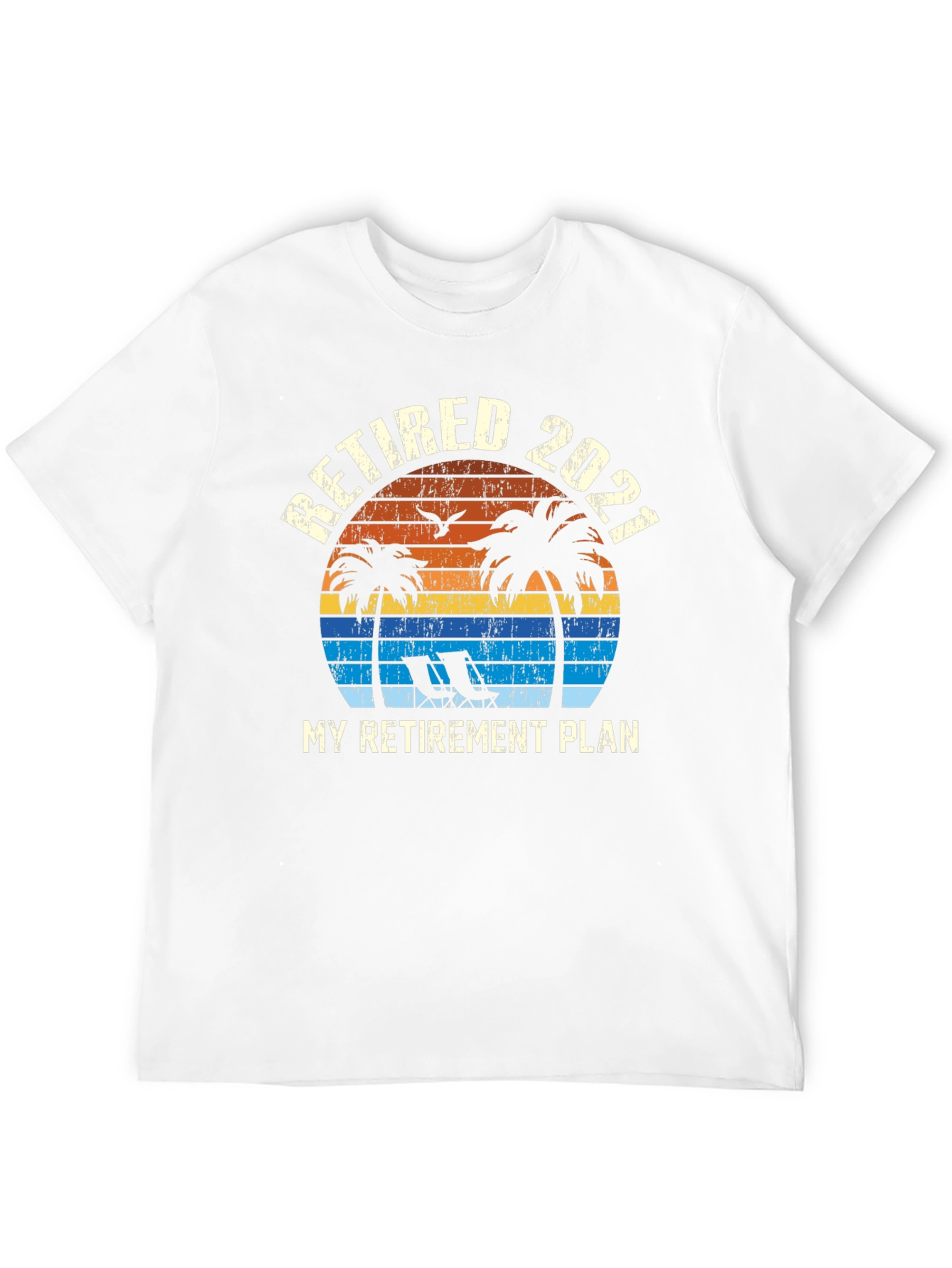 Retired 2021 T-Shirt - Beach Retirement Plan Graphic Tee