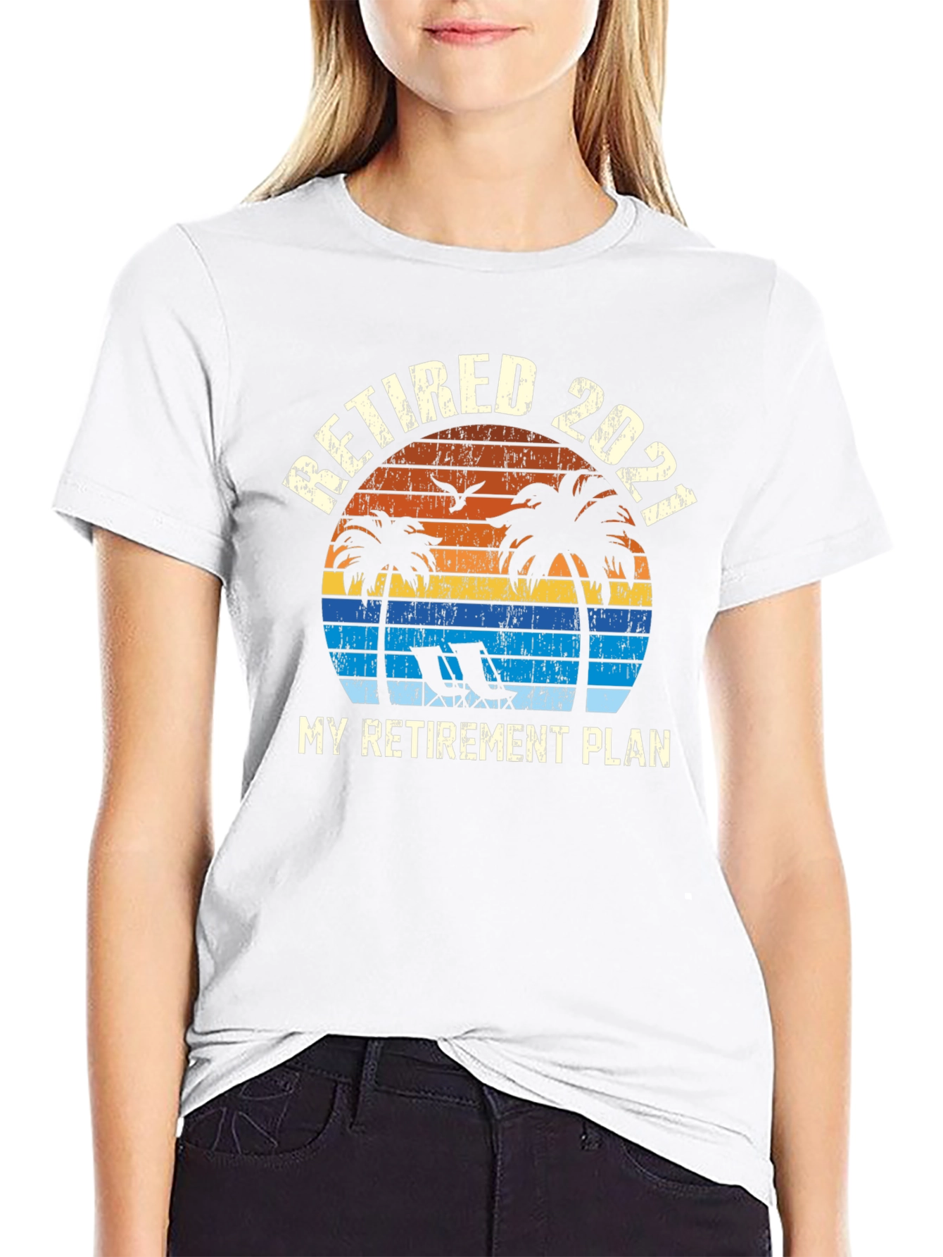Retired 2021 T-Shirt - Beach Retirement Plan Graphic Tee