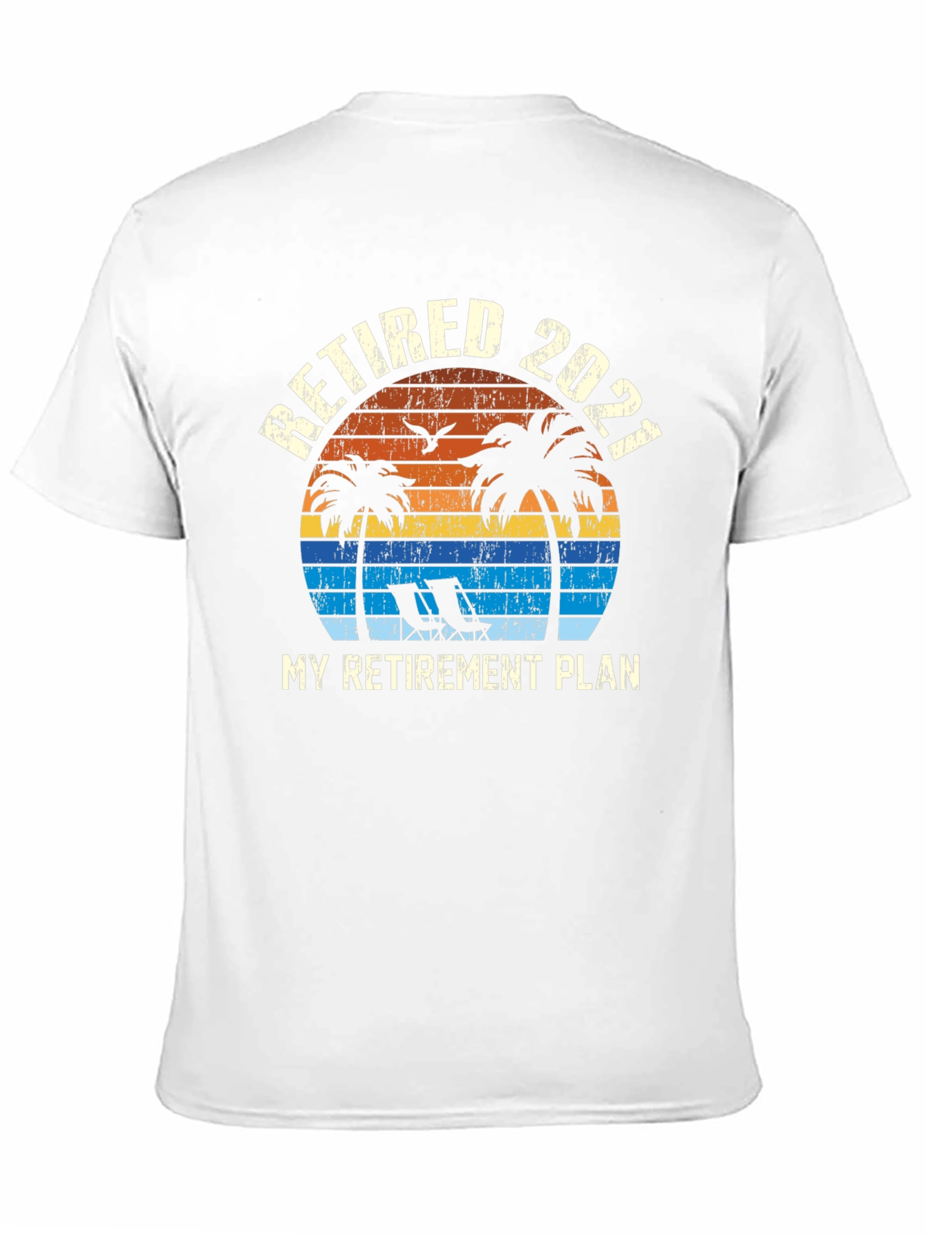 Retired 2021 T-Shirt - Beach Retirement Plan Graphic Tee