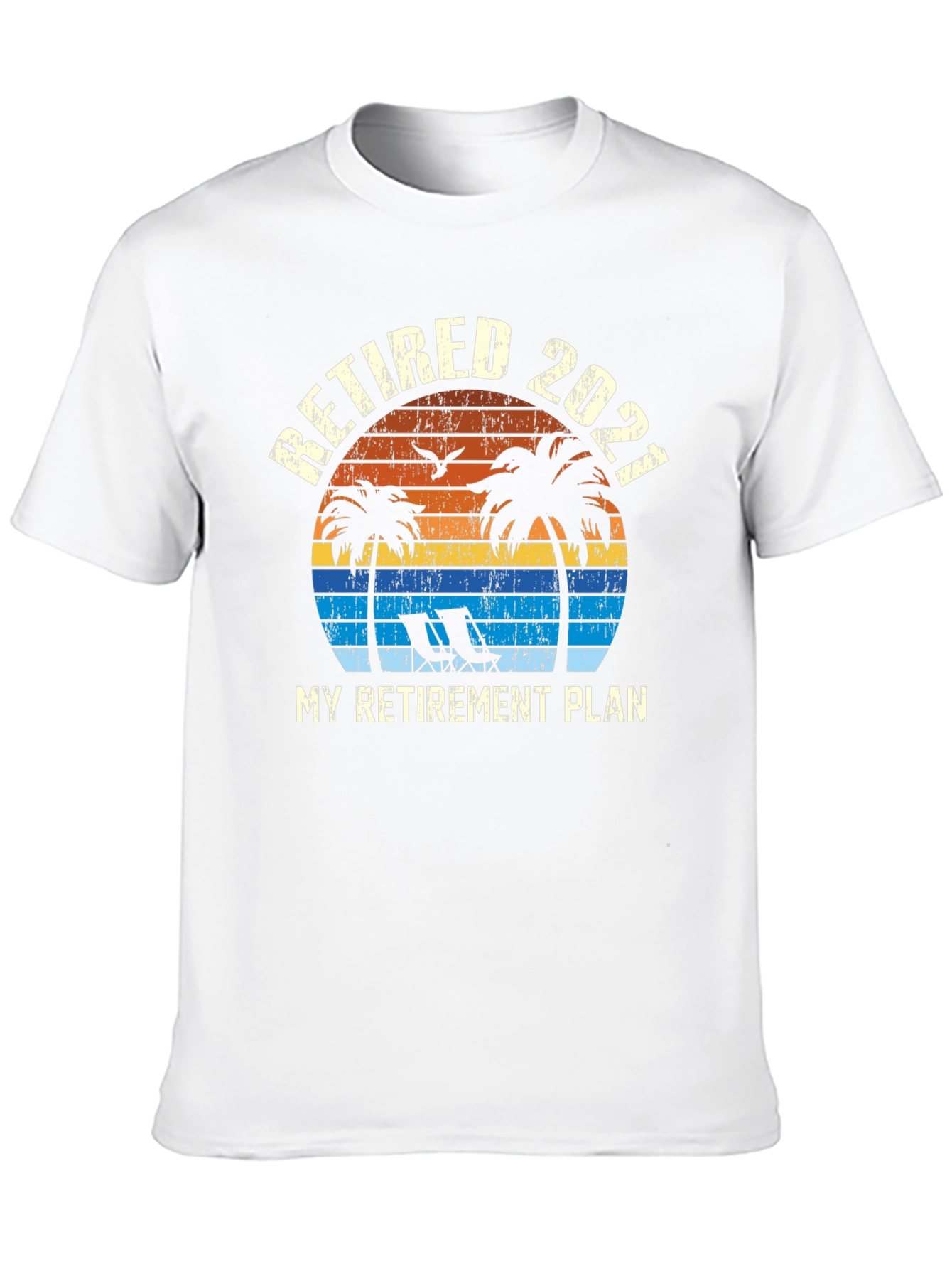 Retired 2021 T-Shirt - Beach Retirement Plan Graphic Tee