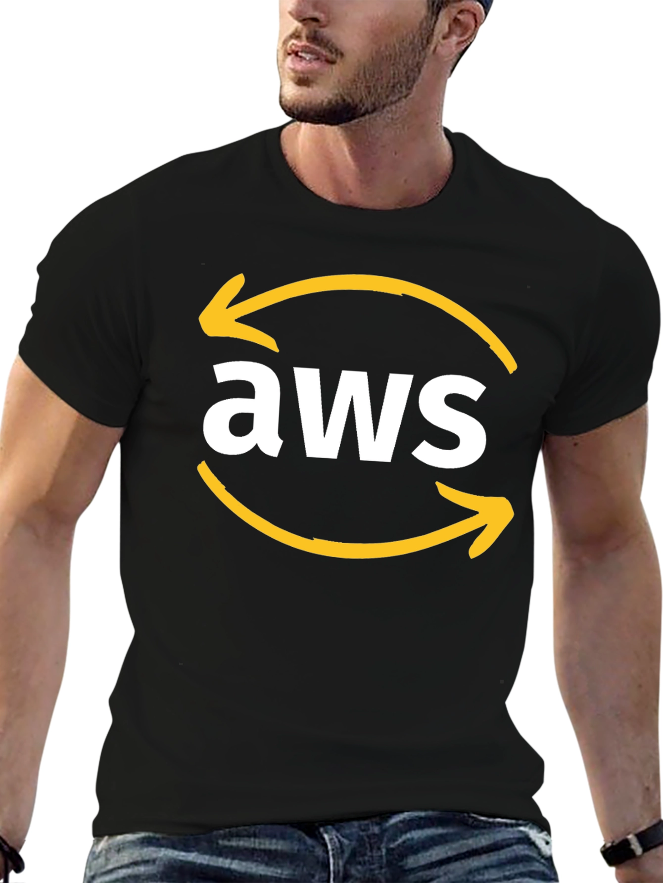 AWS Arrow Logo Black T-Shirt