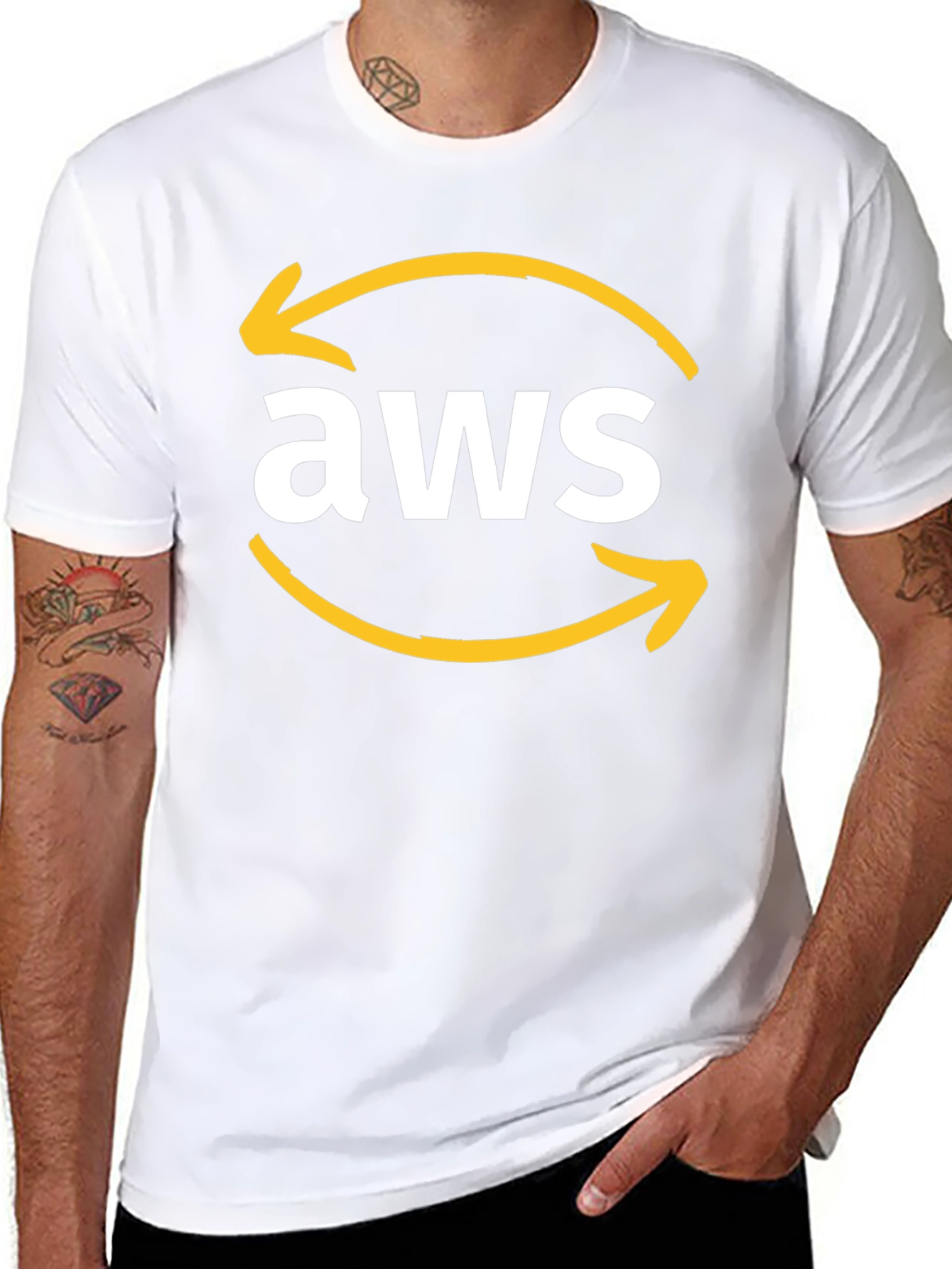 AWS Arrow Logo Black T-Shirt