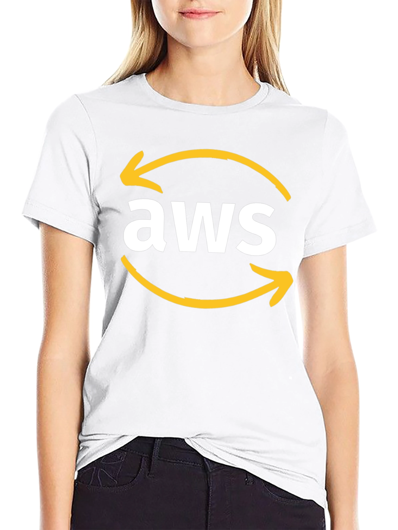 AWS Arrow Logo Black T-Shirt