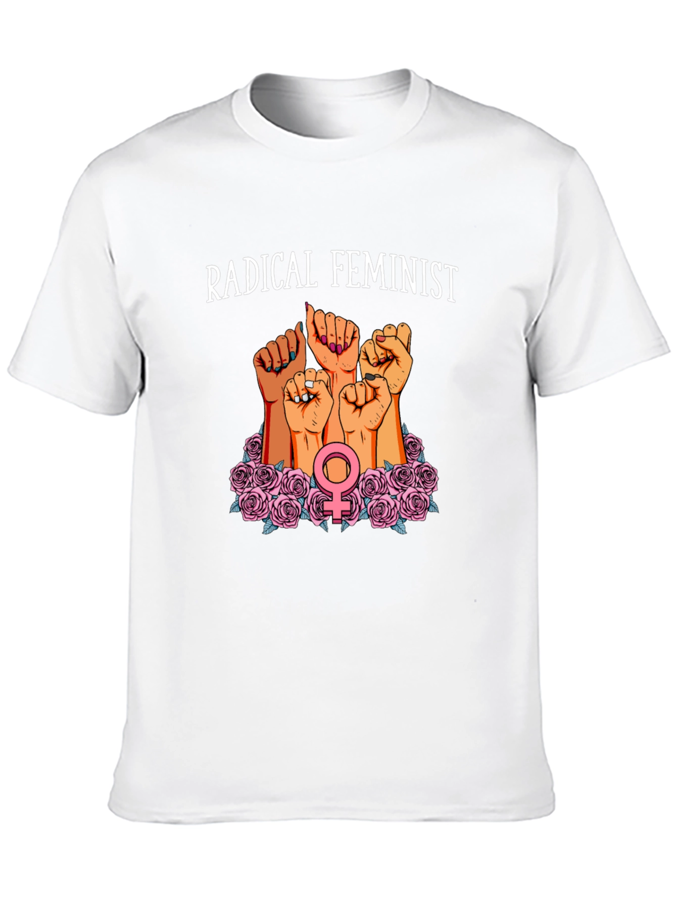 Radical Feminist Graphic Tee - Black Cotton Blend