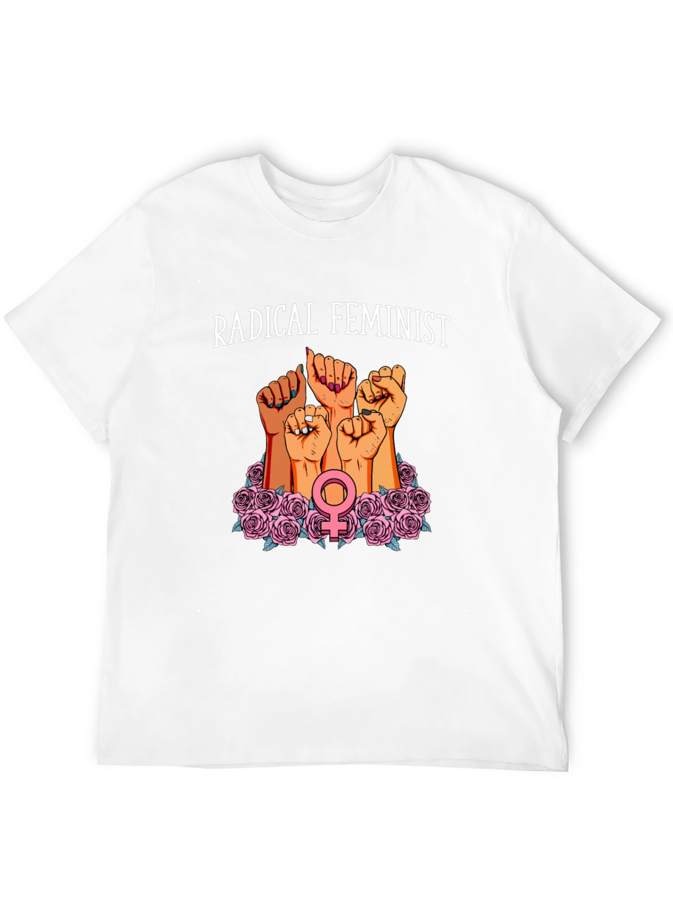 Radical Feminist Graphic Tee - Black Cotton Blend