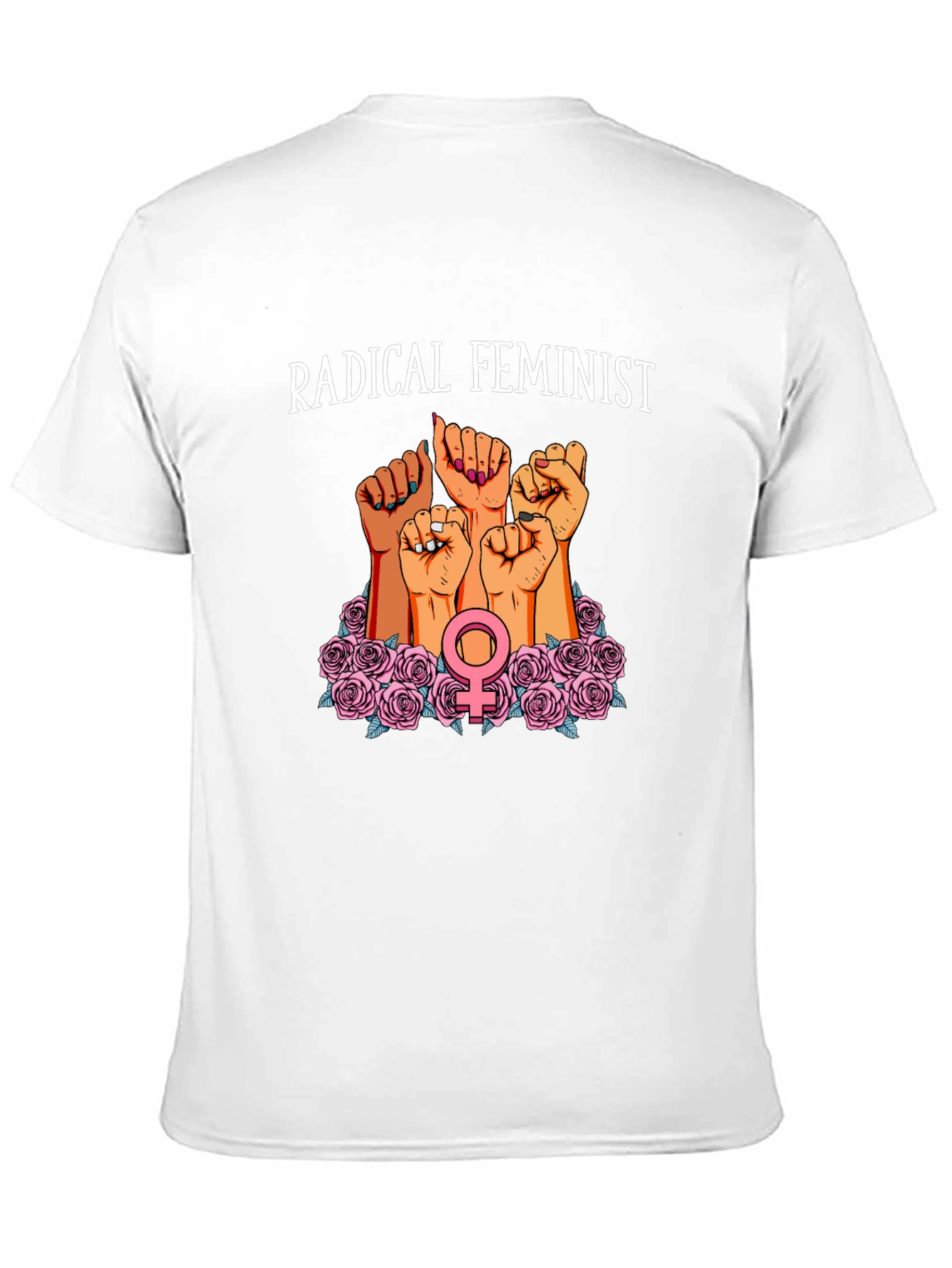 Radical Feminist Graphic Tee - Black Cotton Blend