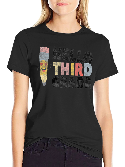 Hello Third Grade T-Shirt - Back to School Tee