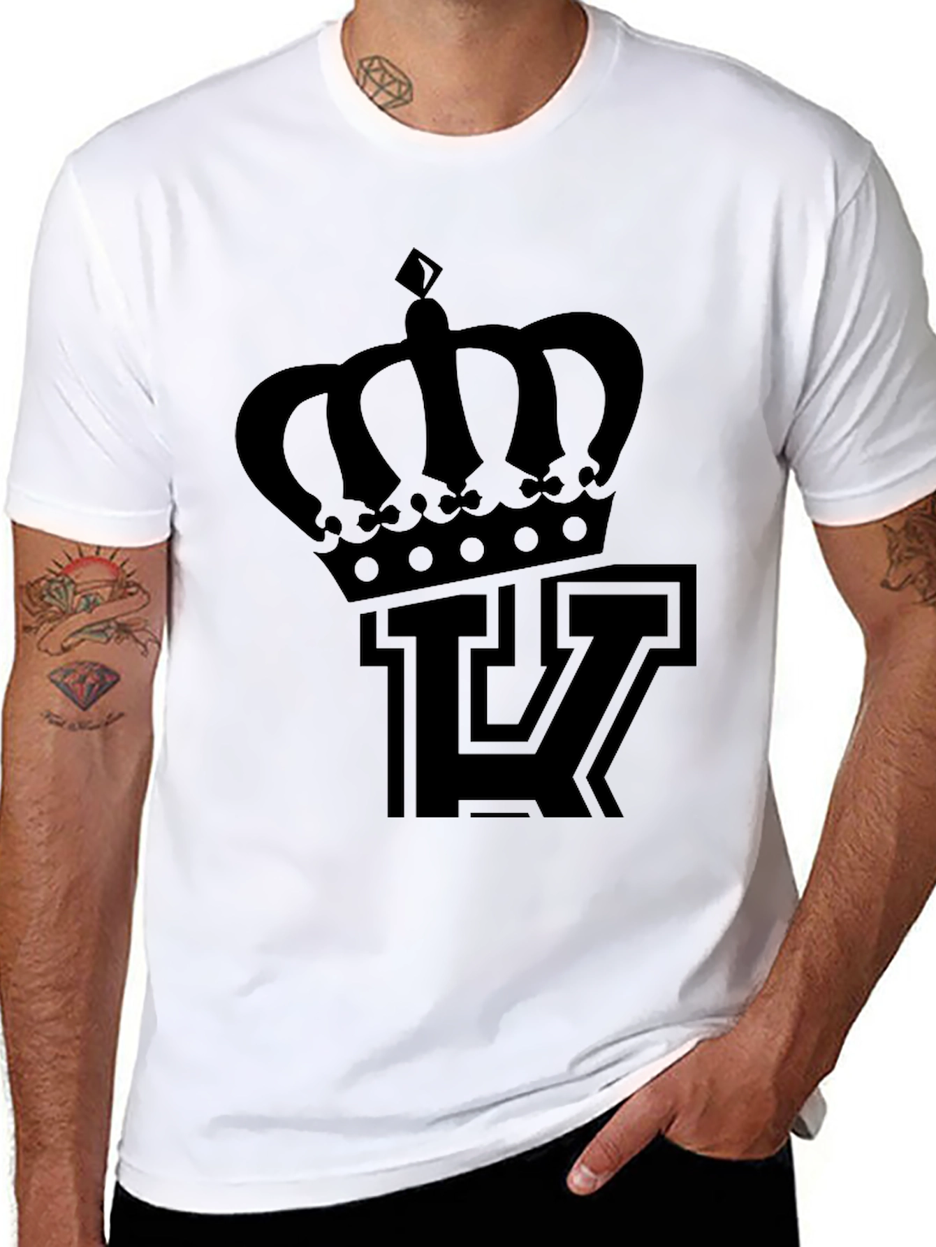 Crown & Letter T-Shirt - Mens Graphic Tee