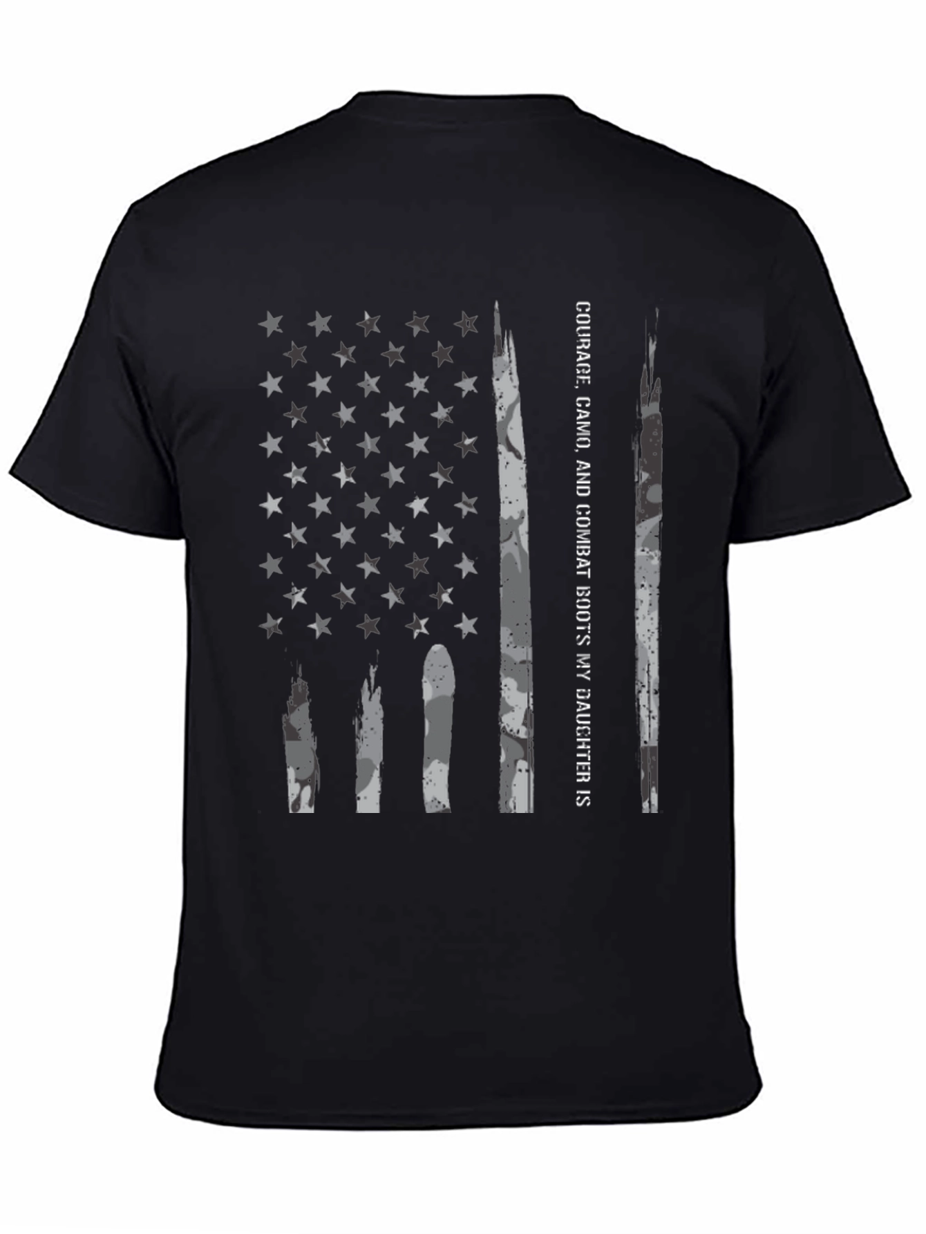 Courage Camo Daughter American Flag T-Shirt