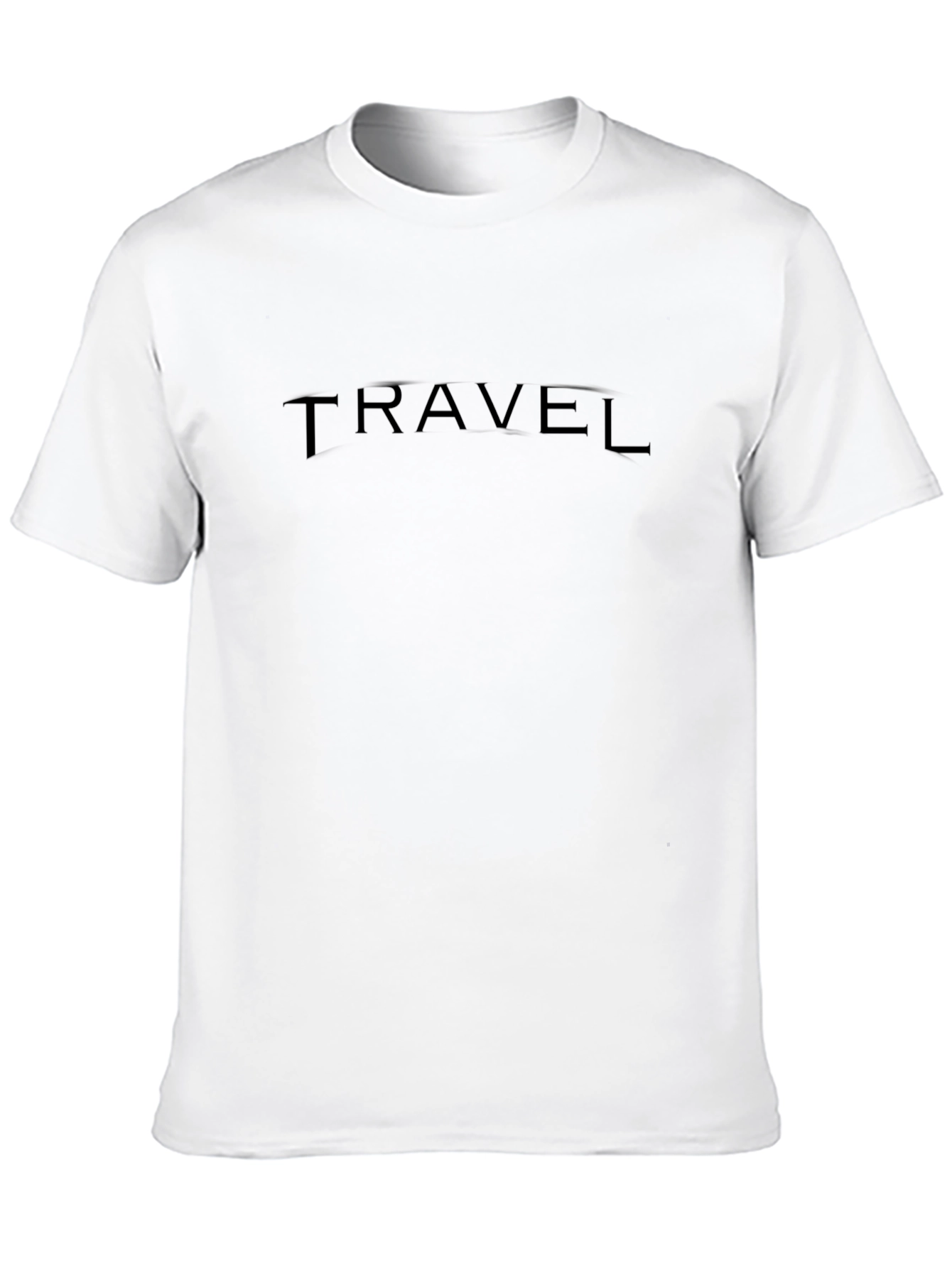 Mens Black Travel T-Shirt - Stylish & Comfortable