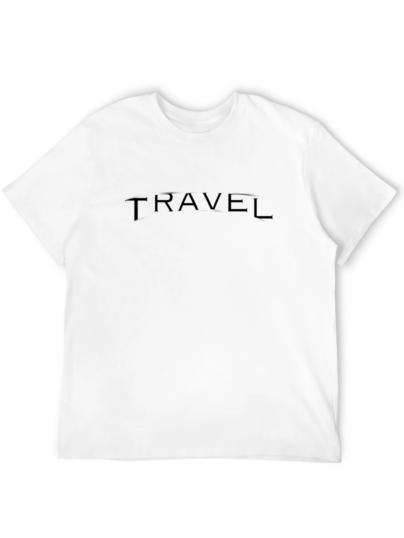 Mens Black Travel T-Shirt - Stylish & Comfortable
