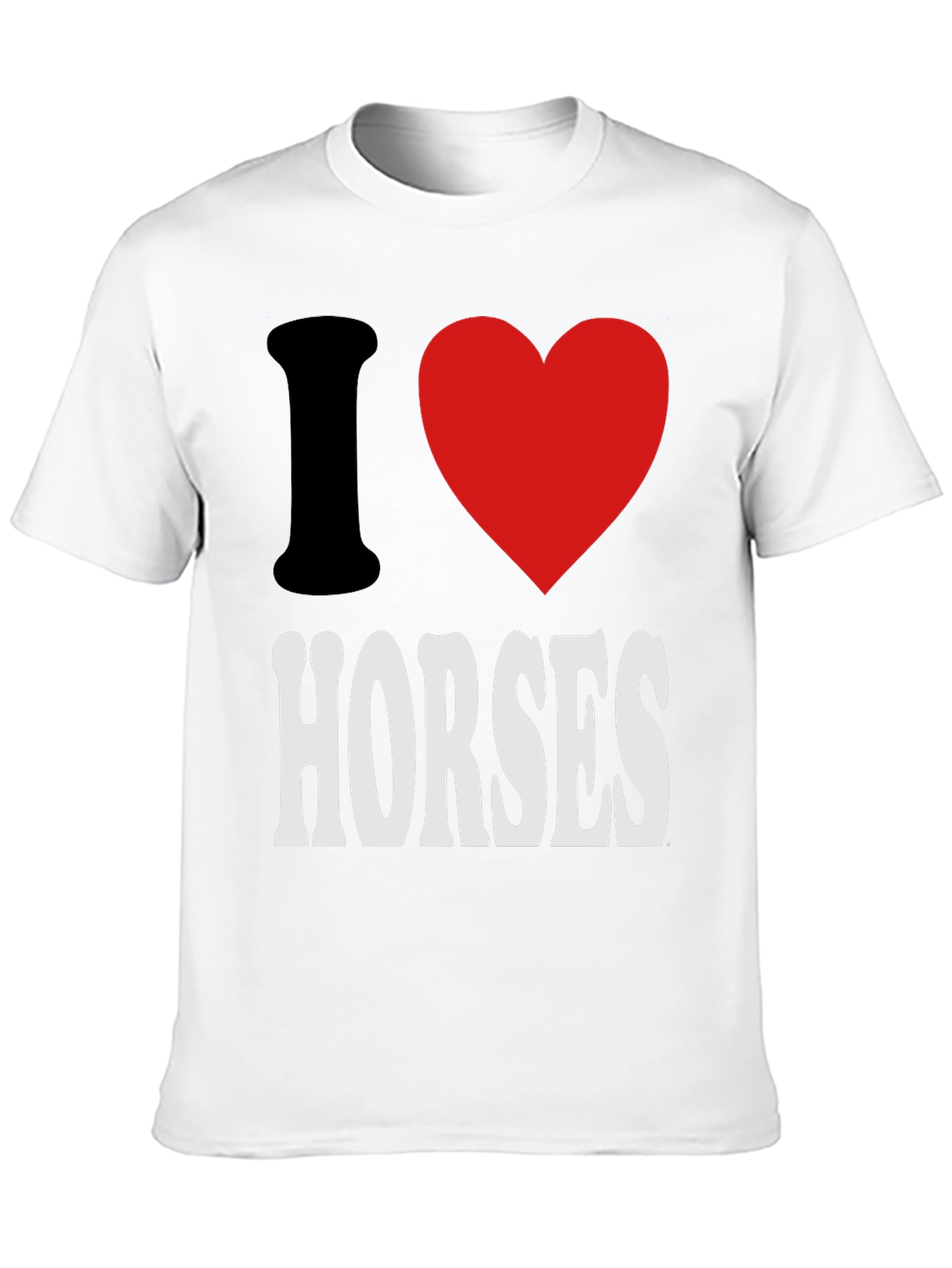 I Heart Horses Black Graphic Tee