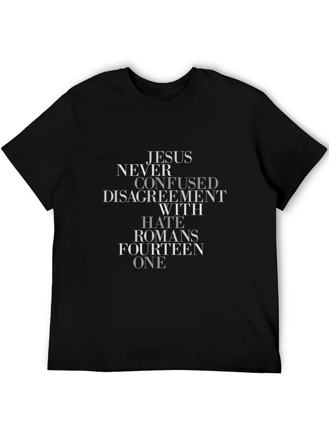 Jesus Never Confused Hate Romans 14:1 T-Shirt