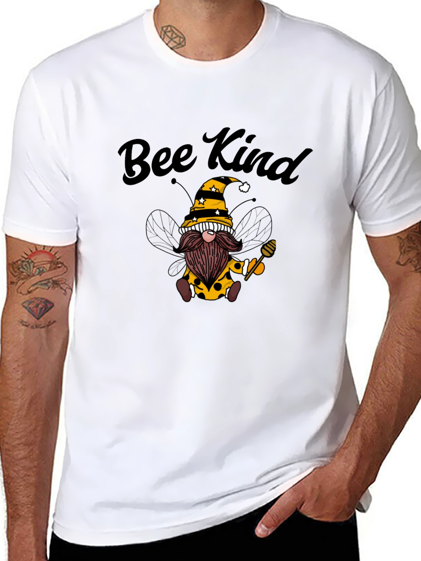Bee Kind Gnome Graphic T-Shirt
