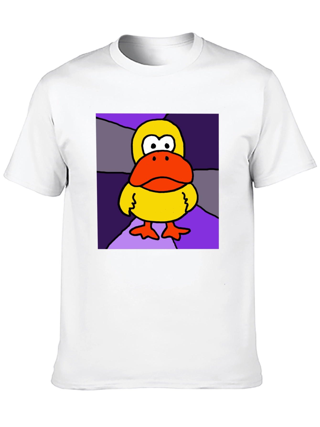Duck Cartoon Graphic Black Tee