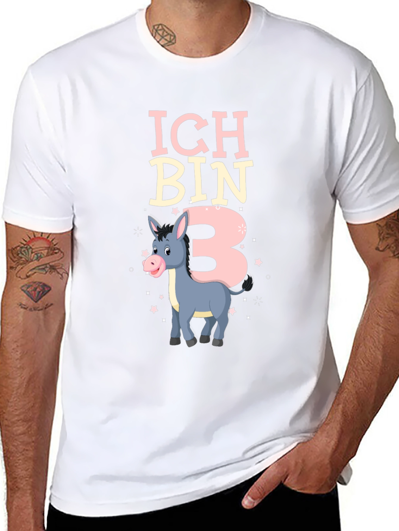 Ich Bin 3 Birthday Donkey T-Shirt