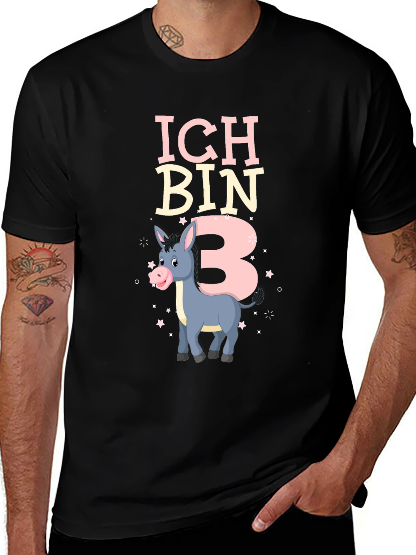 Ich Bin 3 Birthday Donkey T-Shirt
