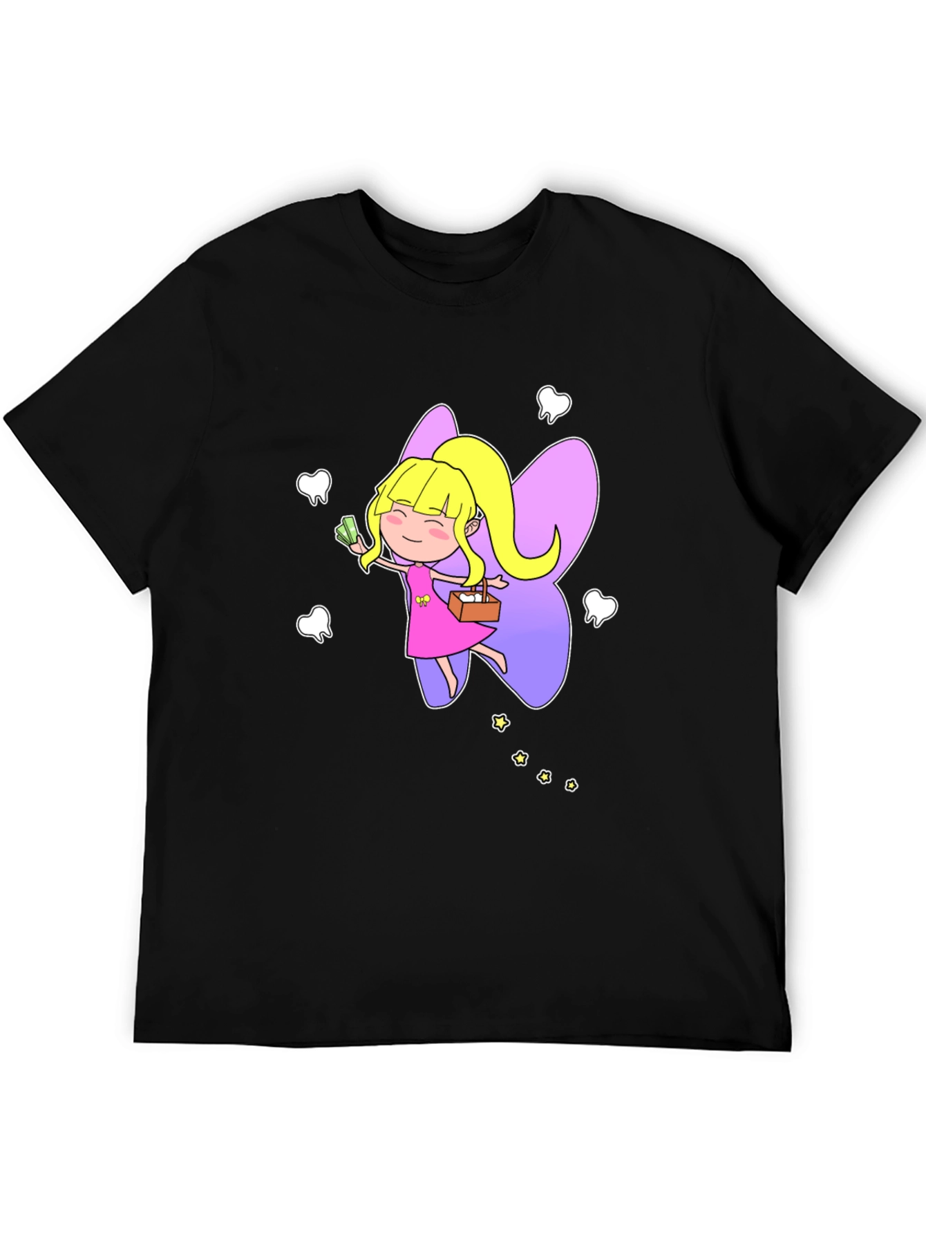 Tooth Fairy Graphic T-Shirt - Black Cotton Tee