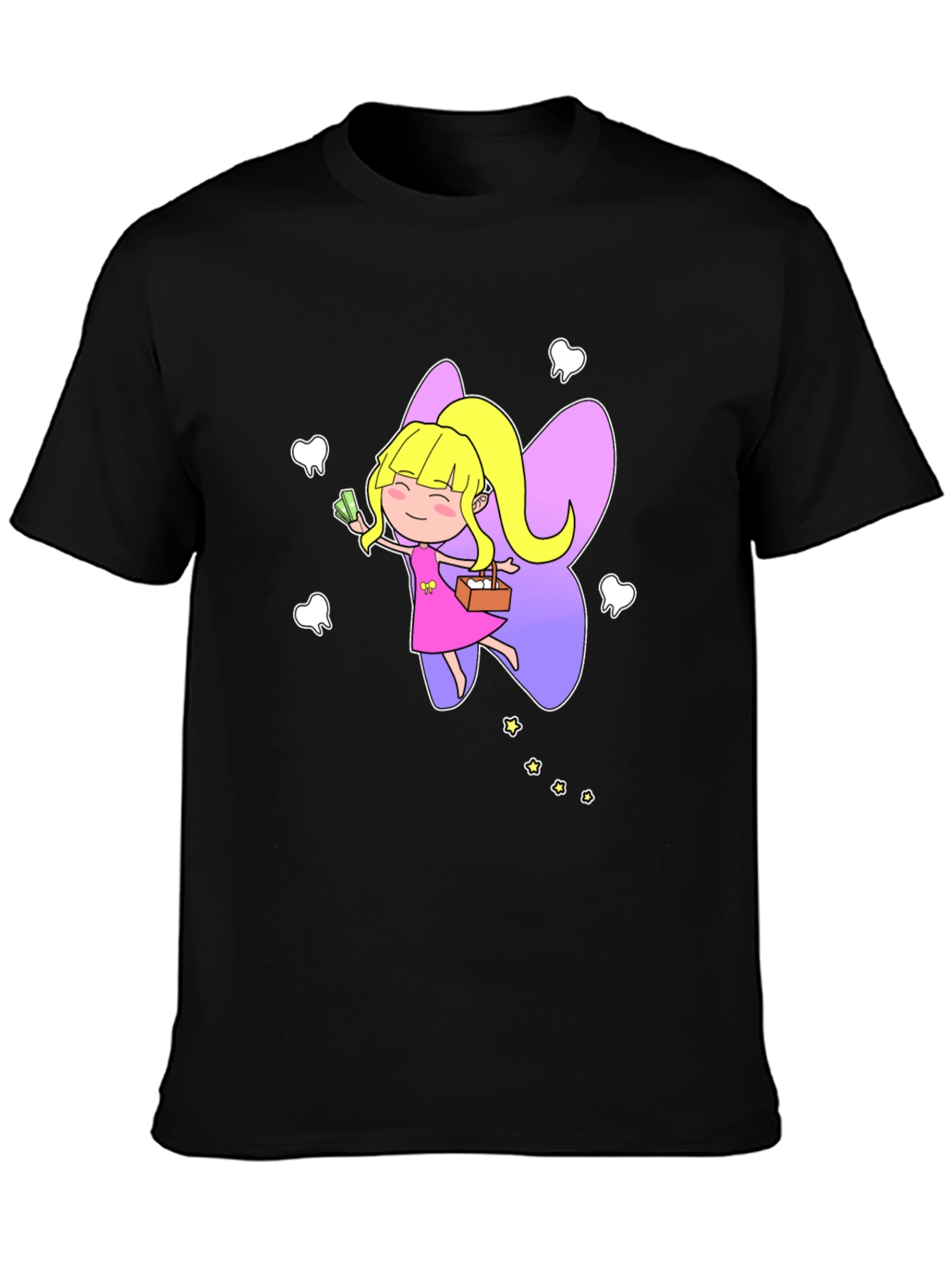 Tooth Fairy Graphic T-Shirt - Black Cotton Tee