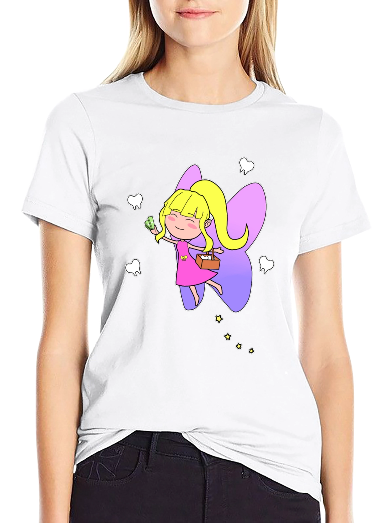 Tooth Fairy Graphic T-Shirt - Black Cotton Tee
