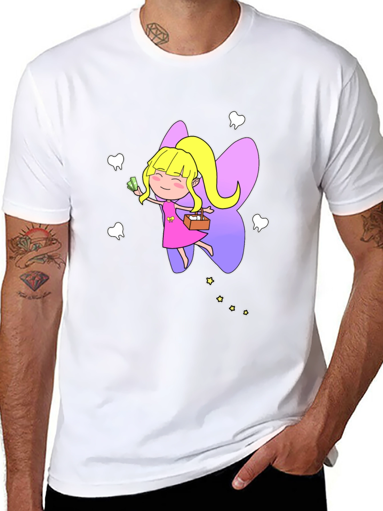 Tooth Fairy Graphic T-Shirt - Black Cotton Tee