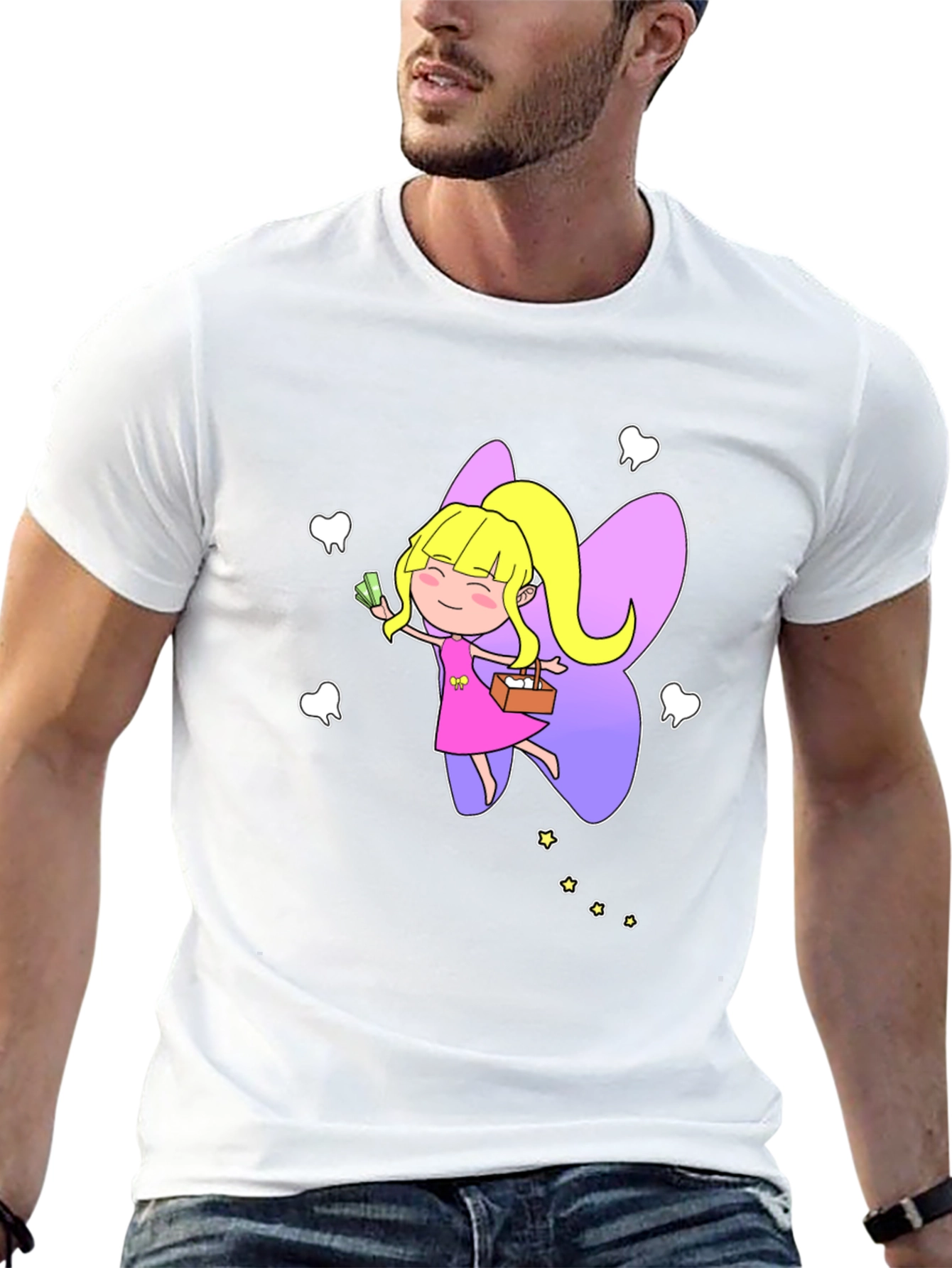 Tooth Fairy Graphic T-Shirt - Black Cotton Tee